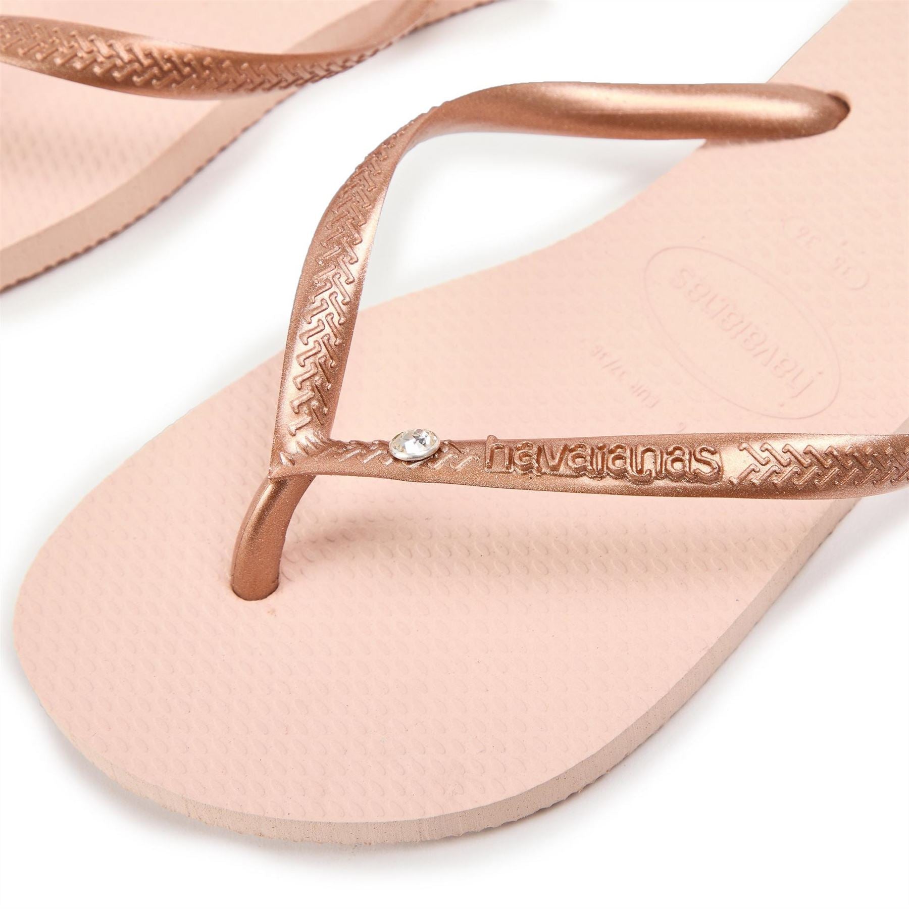 Havaianas Womens Hav. Slim Crystal Sw Ii Ballet Rose Flip Flops