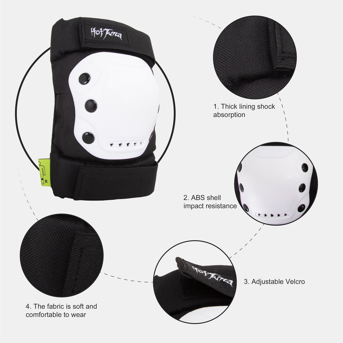 Hot Tuna Skate Protector 3pc Set   Knee Pads Elbow Pad And Wrist Guards