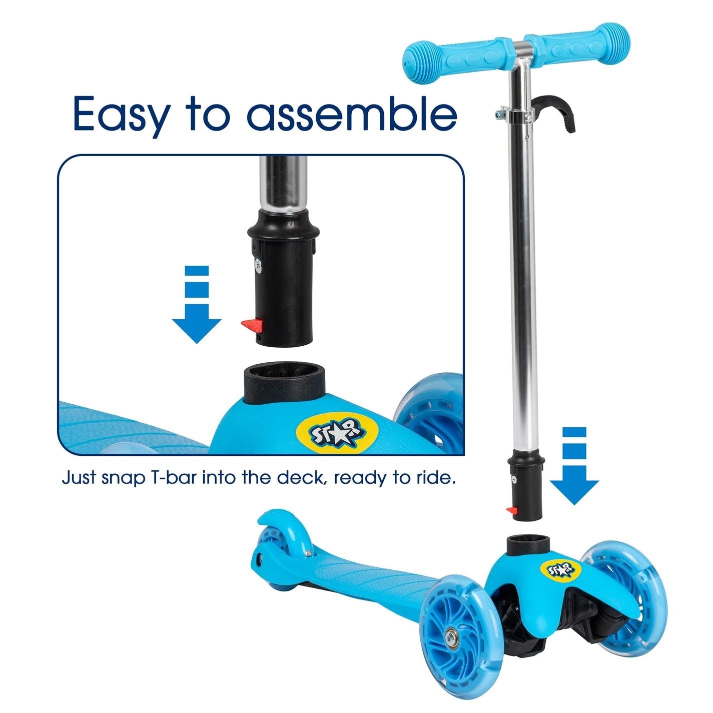 Star Light Up Tri Scooter Children