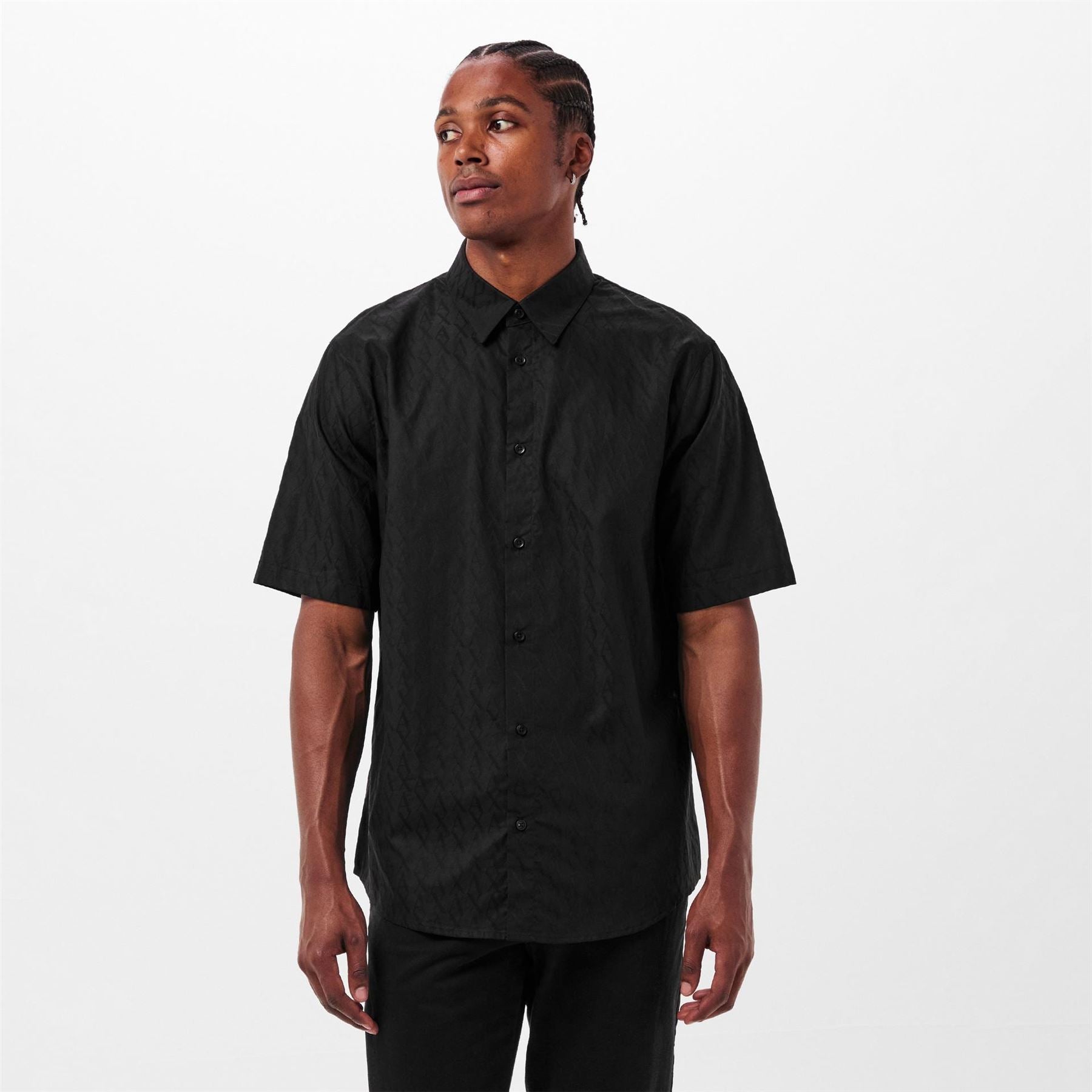 Armani Exchange Exchange Collared Neck Short Sleeve Shirt