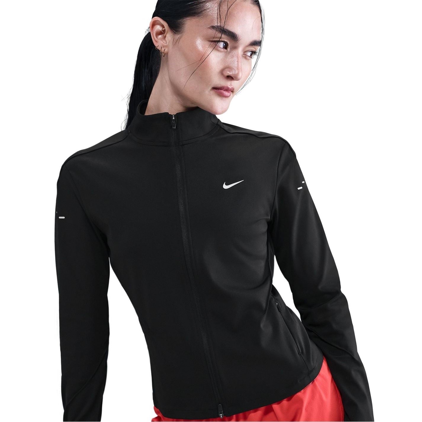 Nike Swift Reflective Accent Slim Fit Long Sleeve Thumb Hole Sleeve Top