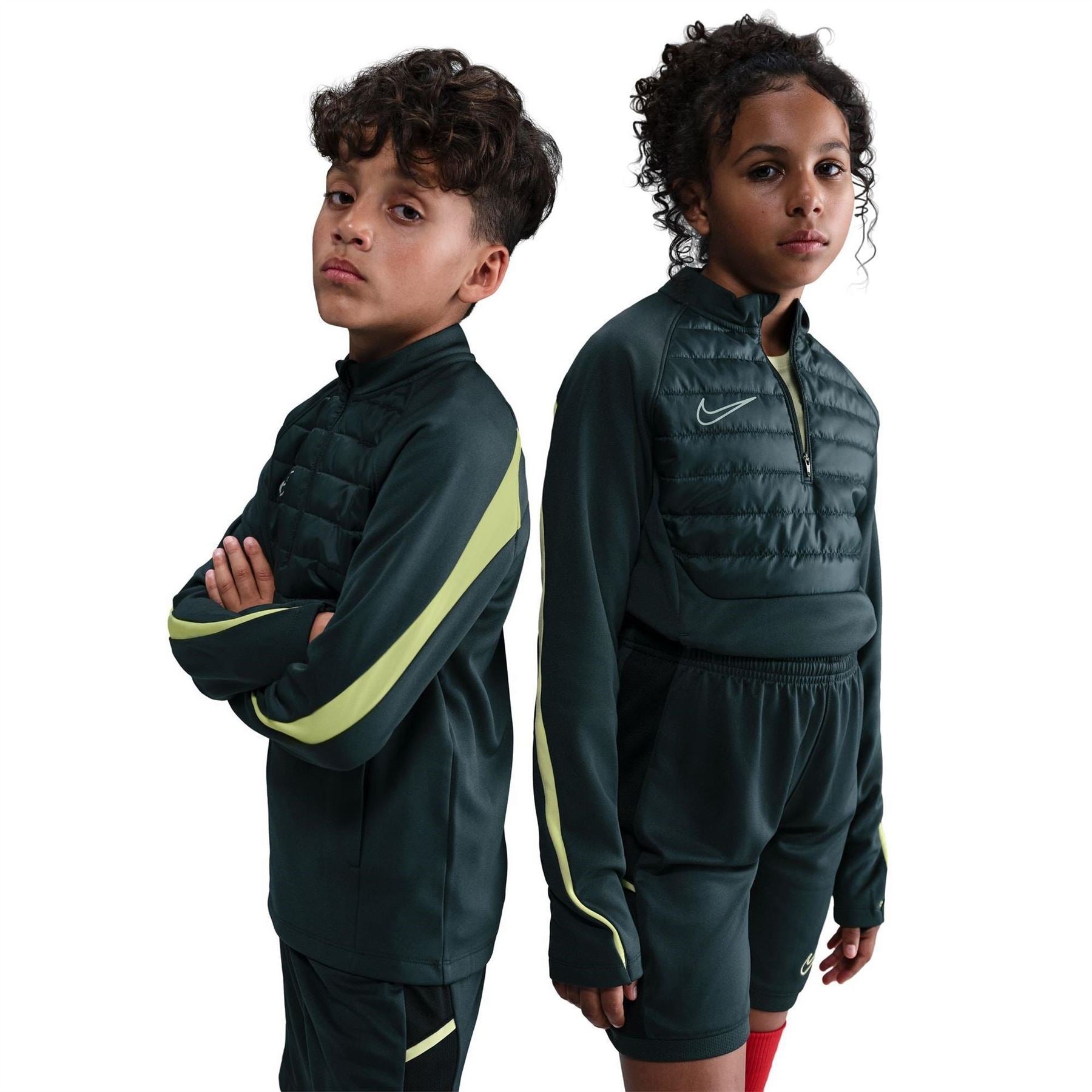 Nike Solid Patterned Half Zipper Band Collared Thumbhole Cuff Track Jacket