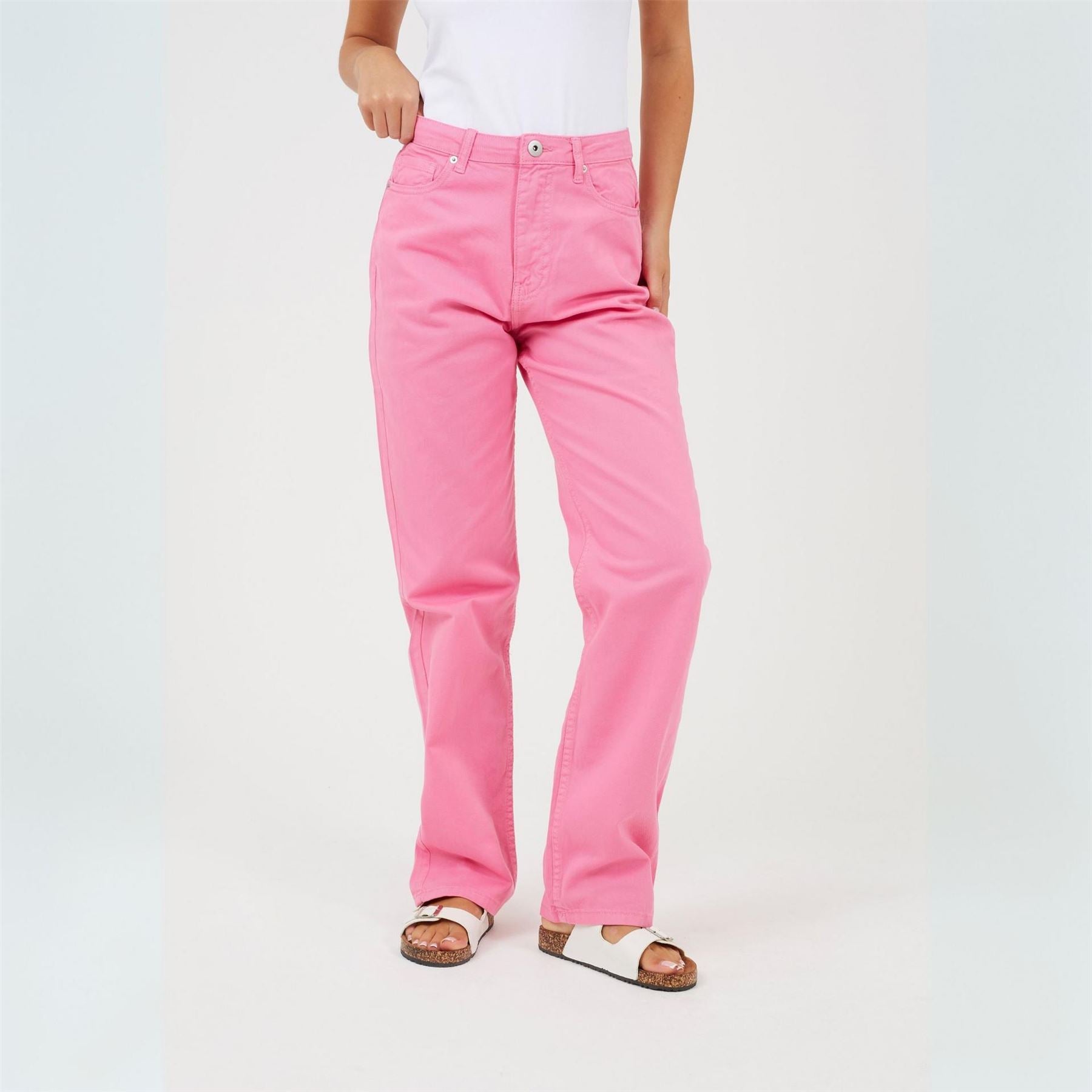 Brave Soul Para High Rise Straight Leg Jeans