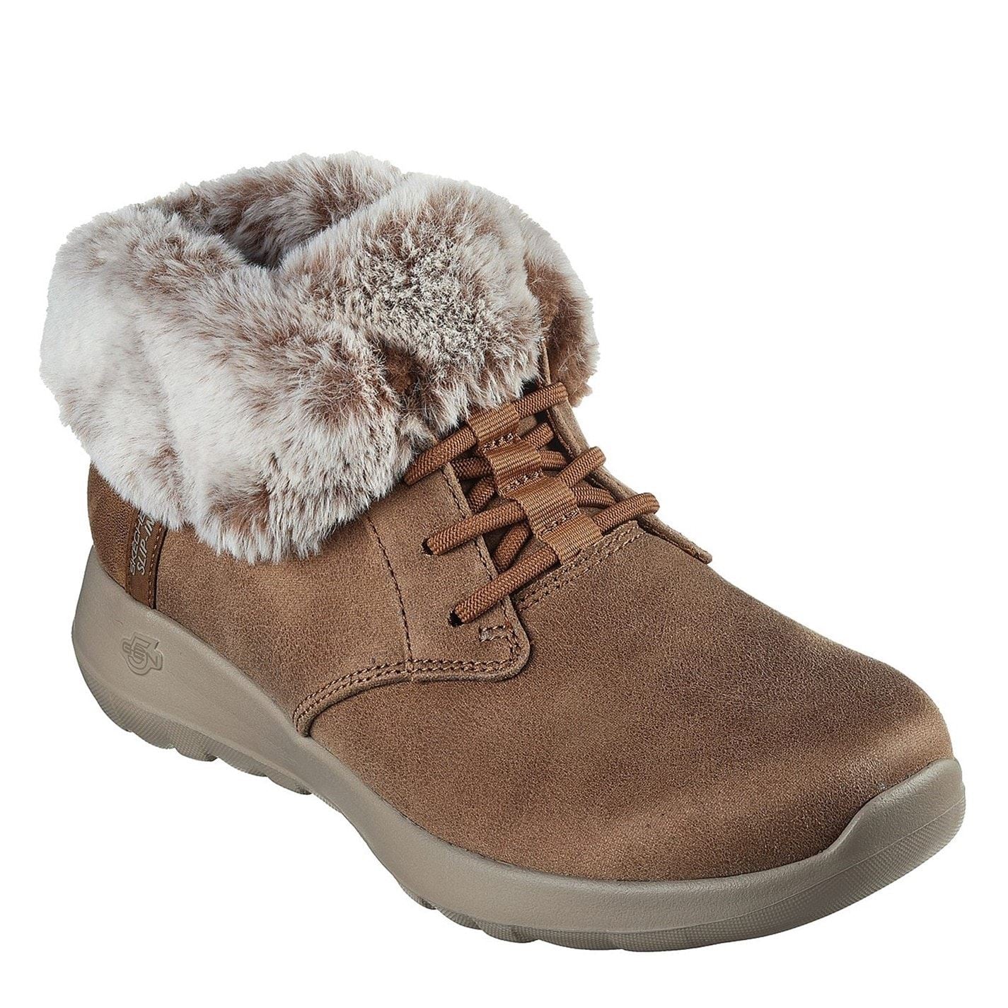 Skechers Womens On The Go Joy   Cozy Charm Slip On Trainers