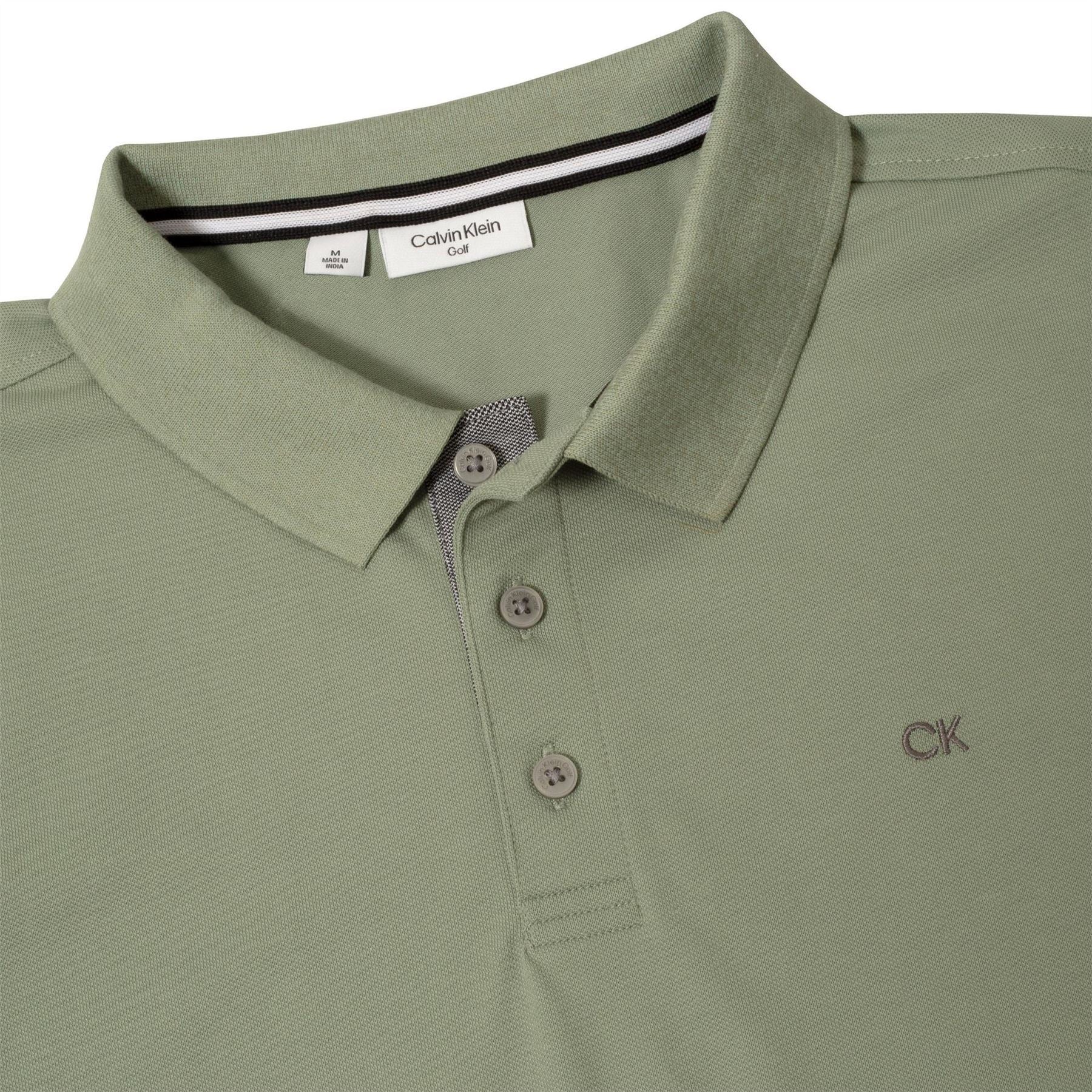 Calvin Klein Golf Embroidered Collared Neck Short Sleeve Polo Shirt