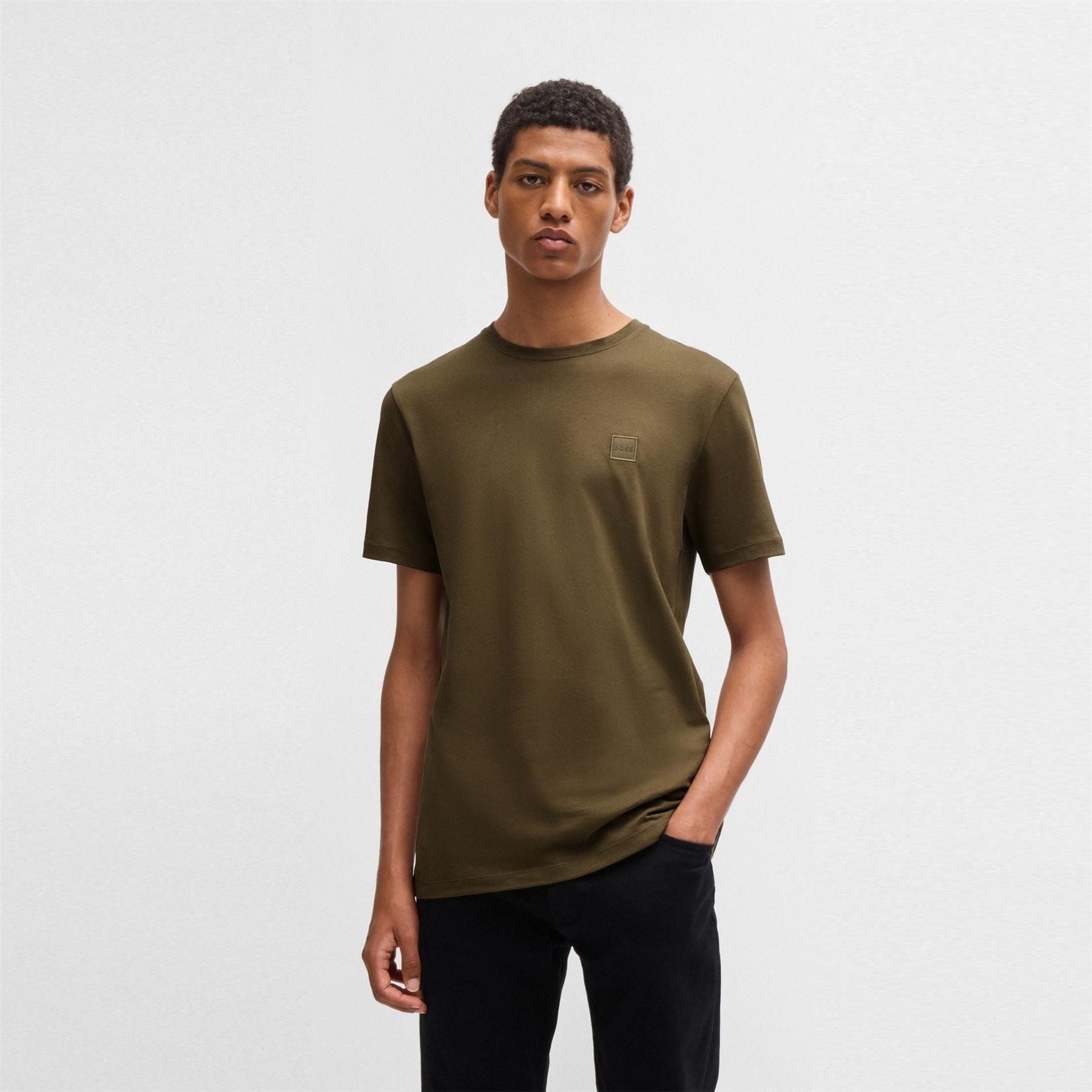 Boss BOSS ORANGE Tales T Shirt with Logo Patch Premium Cotton