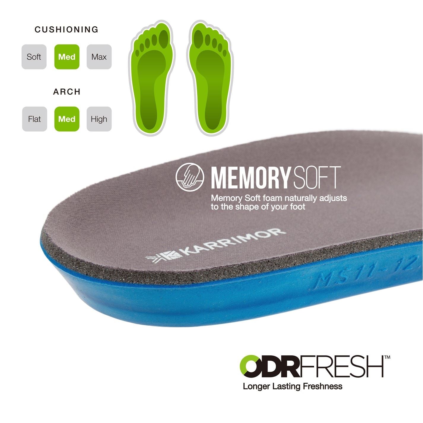 Karrimor Memory Foam Insole Mens
