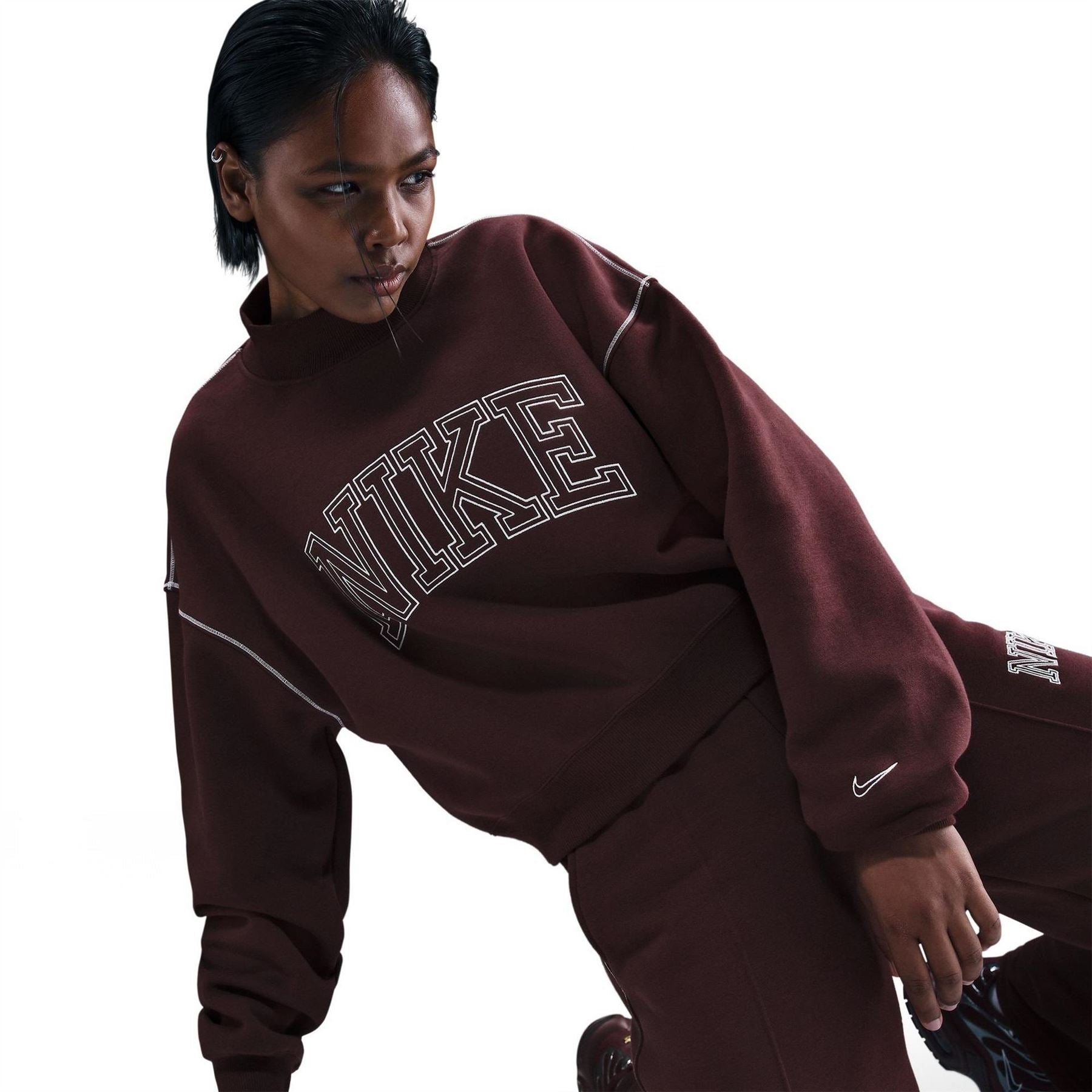 Nike Speed Mock Neck High Collar Long Sleeve Sweatshirt