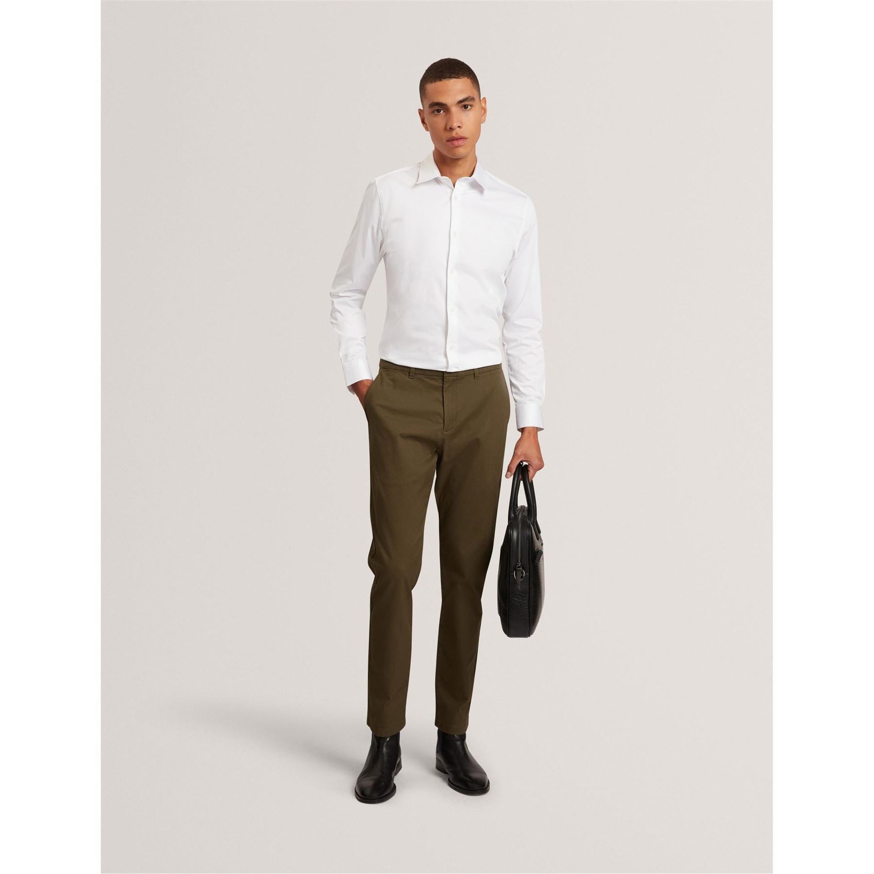 Ted Baker Collared Neck Long Sleeve Point Collar Shirt