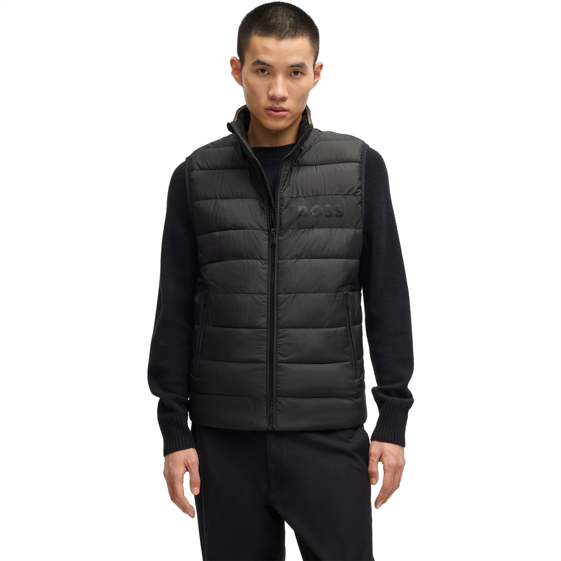 Boss H Cenito Padded Water Repellent Stand Collar Sleeveless Gilet