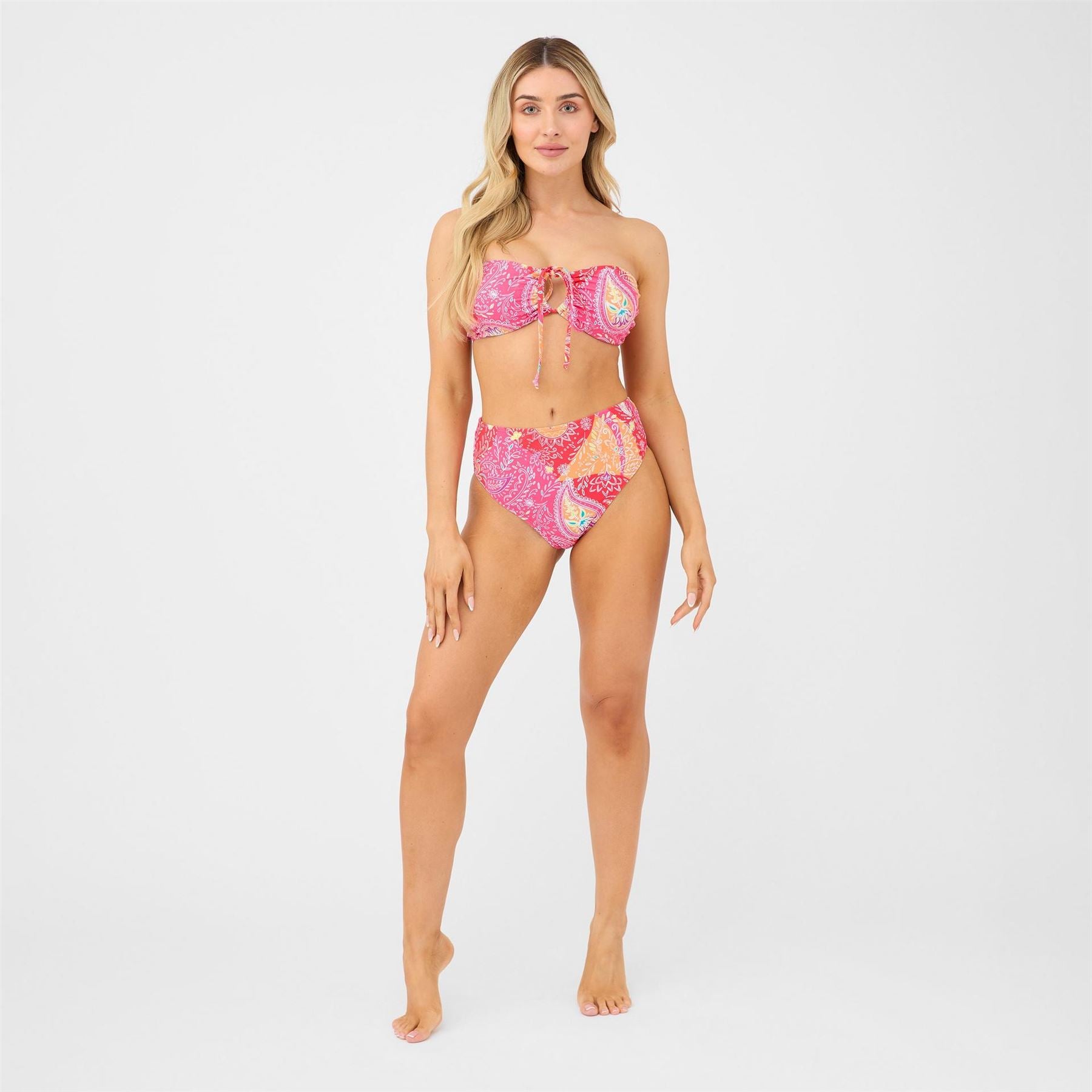 Be You Bandeau Tie Detail Bikini Set