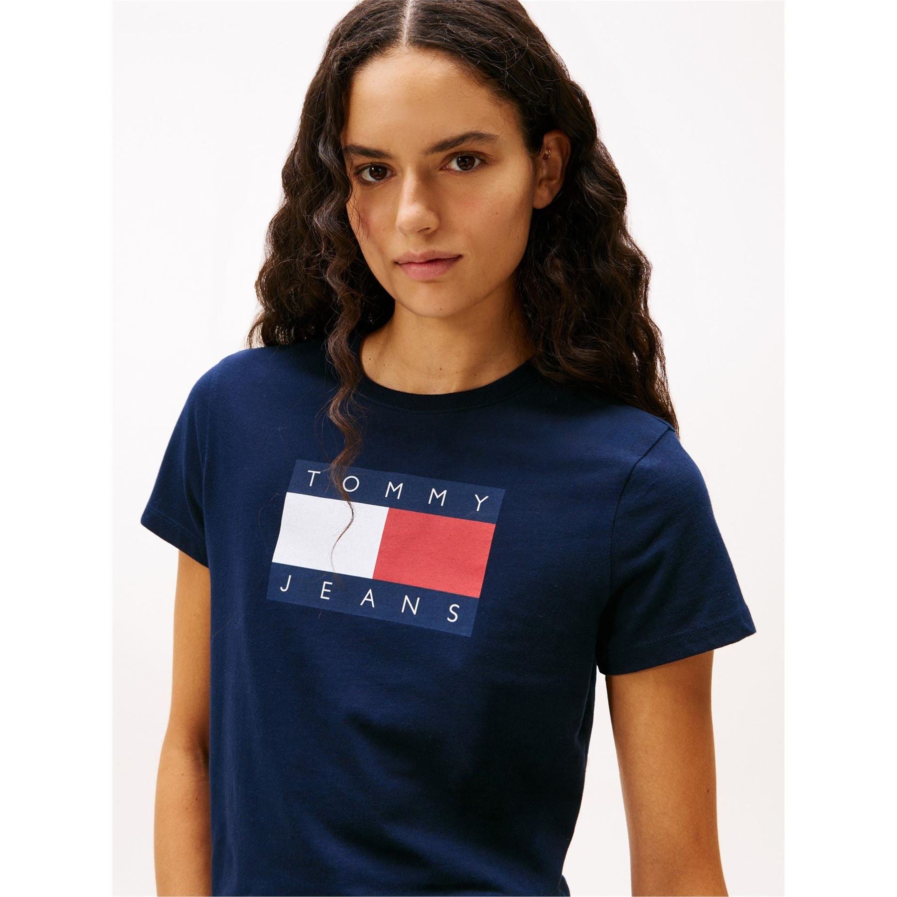 Tommy Jeans Badge Rib Crew Neck Regular Fit T-Shirt