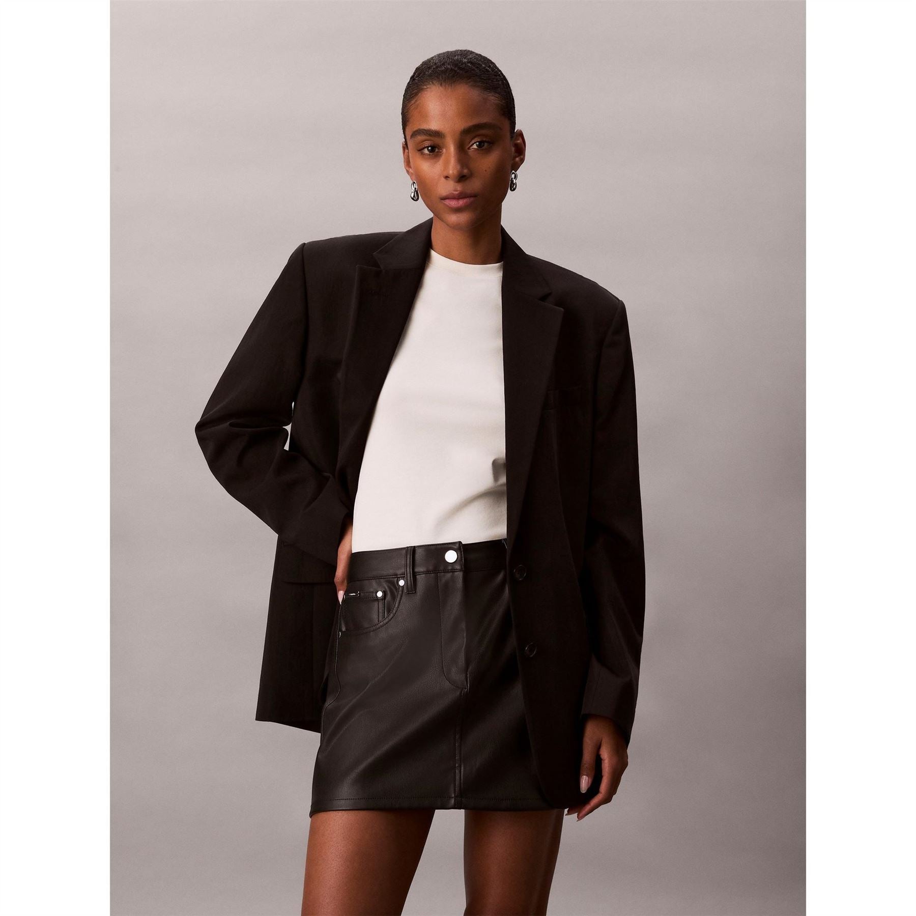 Calvin Klein Jeans Leather Mini Skirt