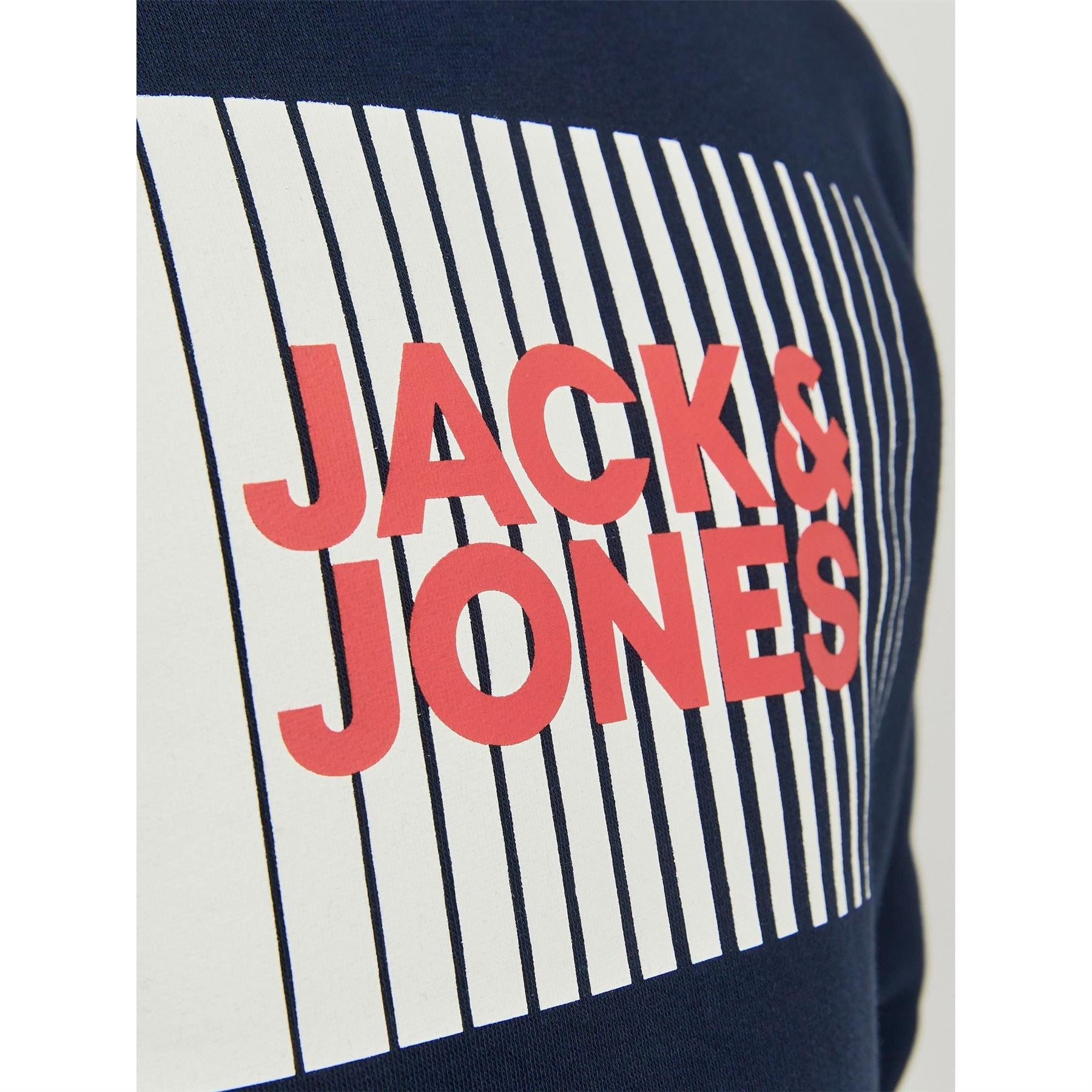 Jack and Jones Play Logo Print Hooded Sweatshirt