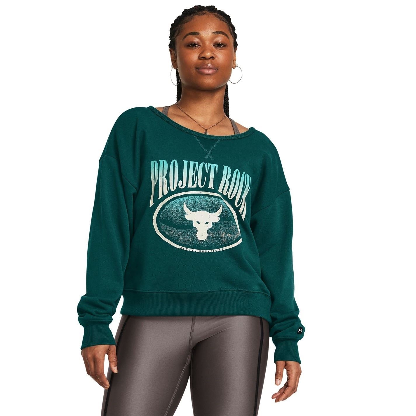 Under Armour Terry Relaxed Fit Drop Shoulder Long Sleeve Sweatshirt