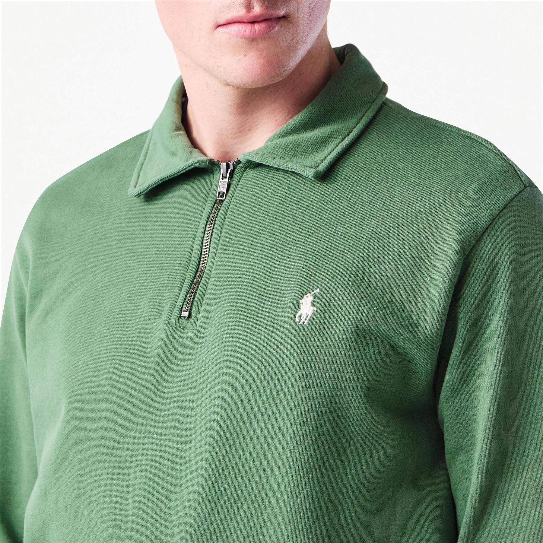 Polo Ralph Lauren Terry Cotton Quarter Zip Sweater