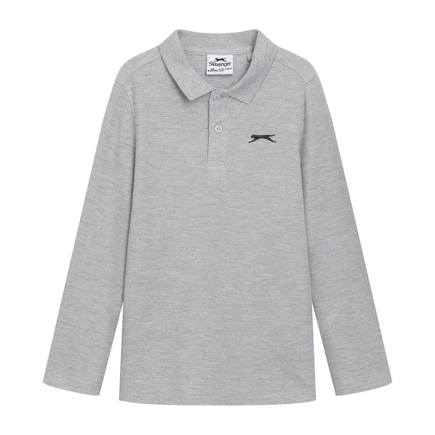 Slazenger Long Sleeve Plain Polo Junior