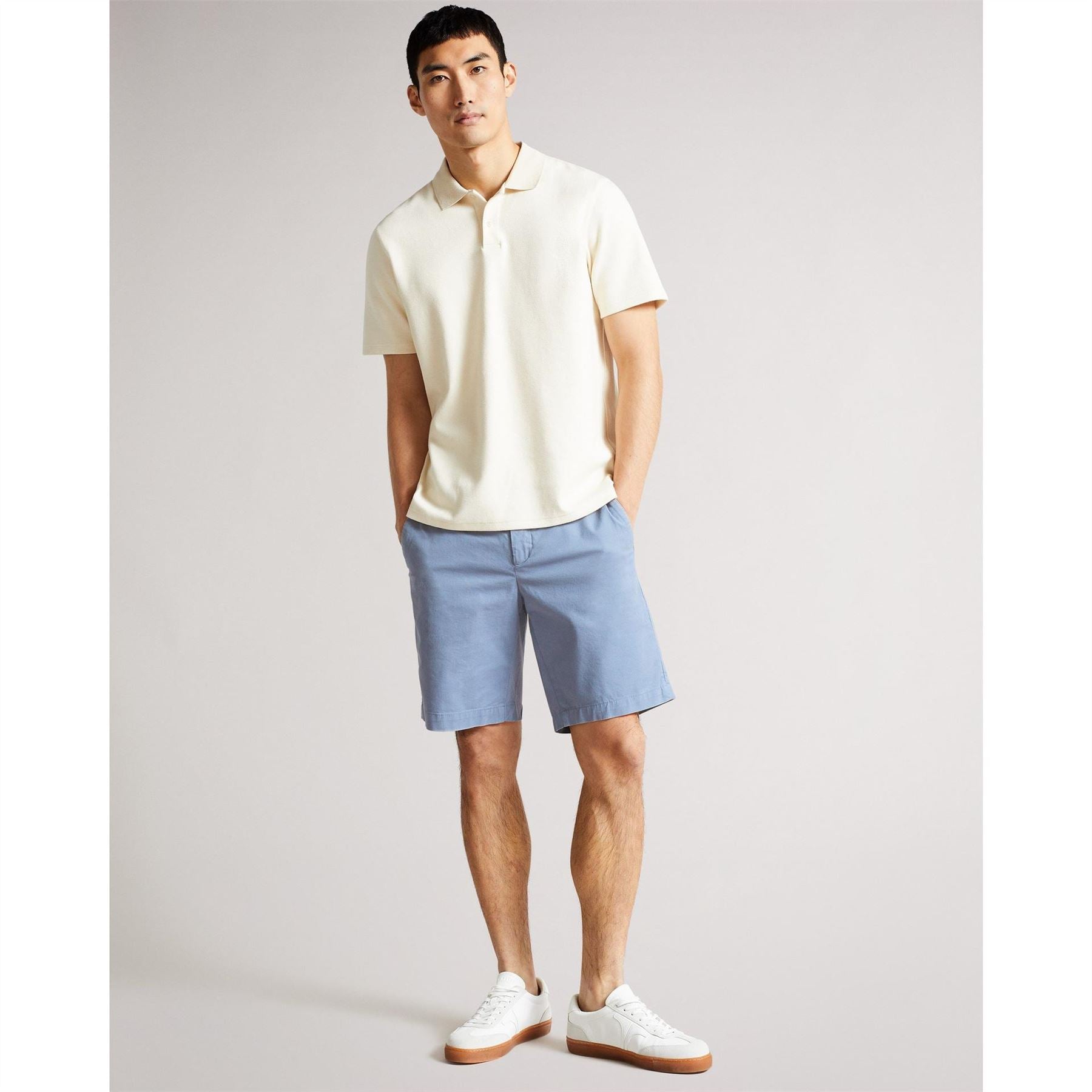 Ted Baker Solid Patterned Chino Shorts