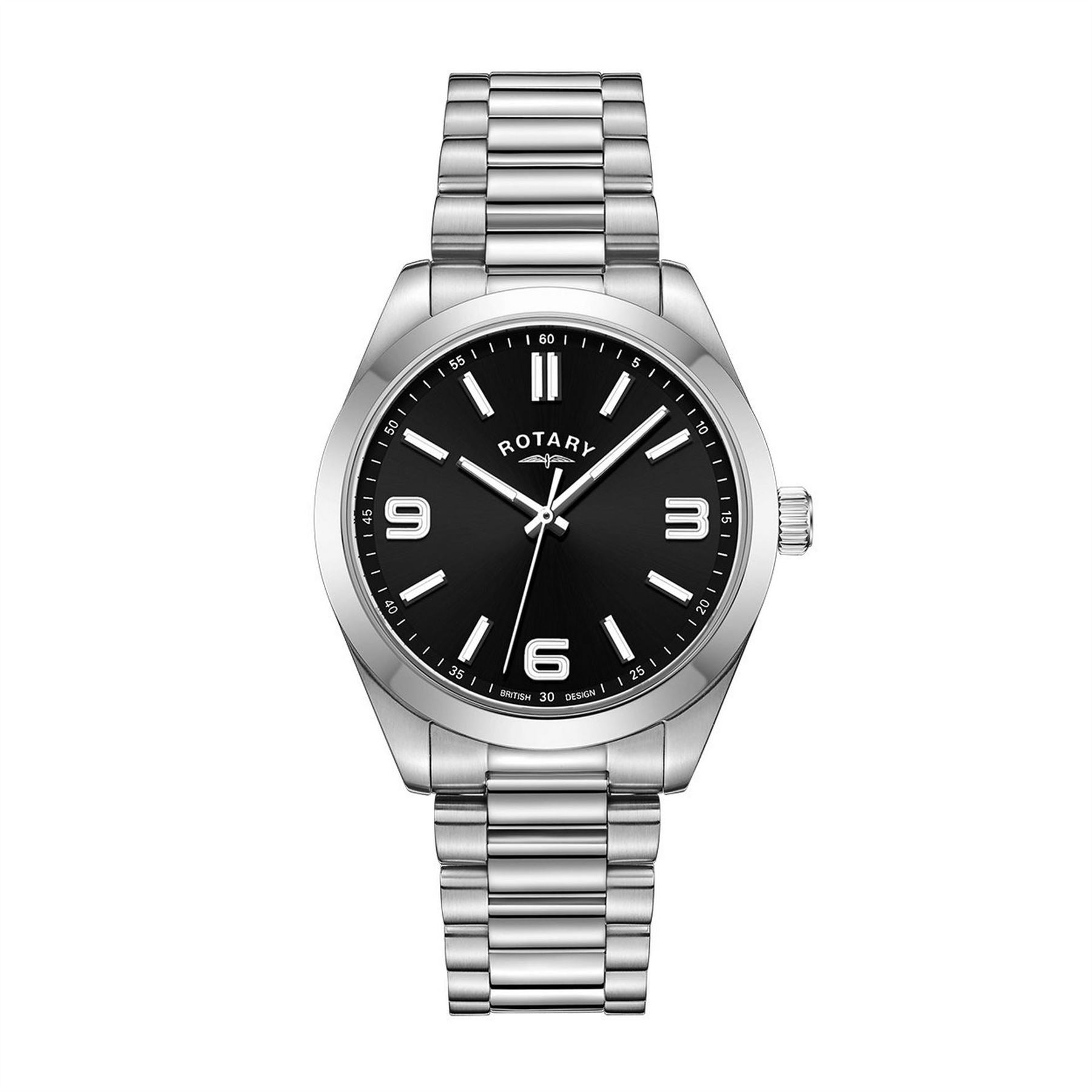 Rotary Analogue Steel Bracelet Strap Watch