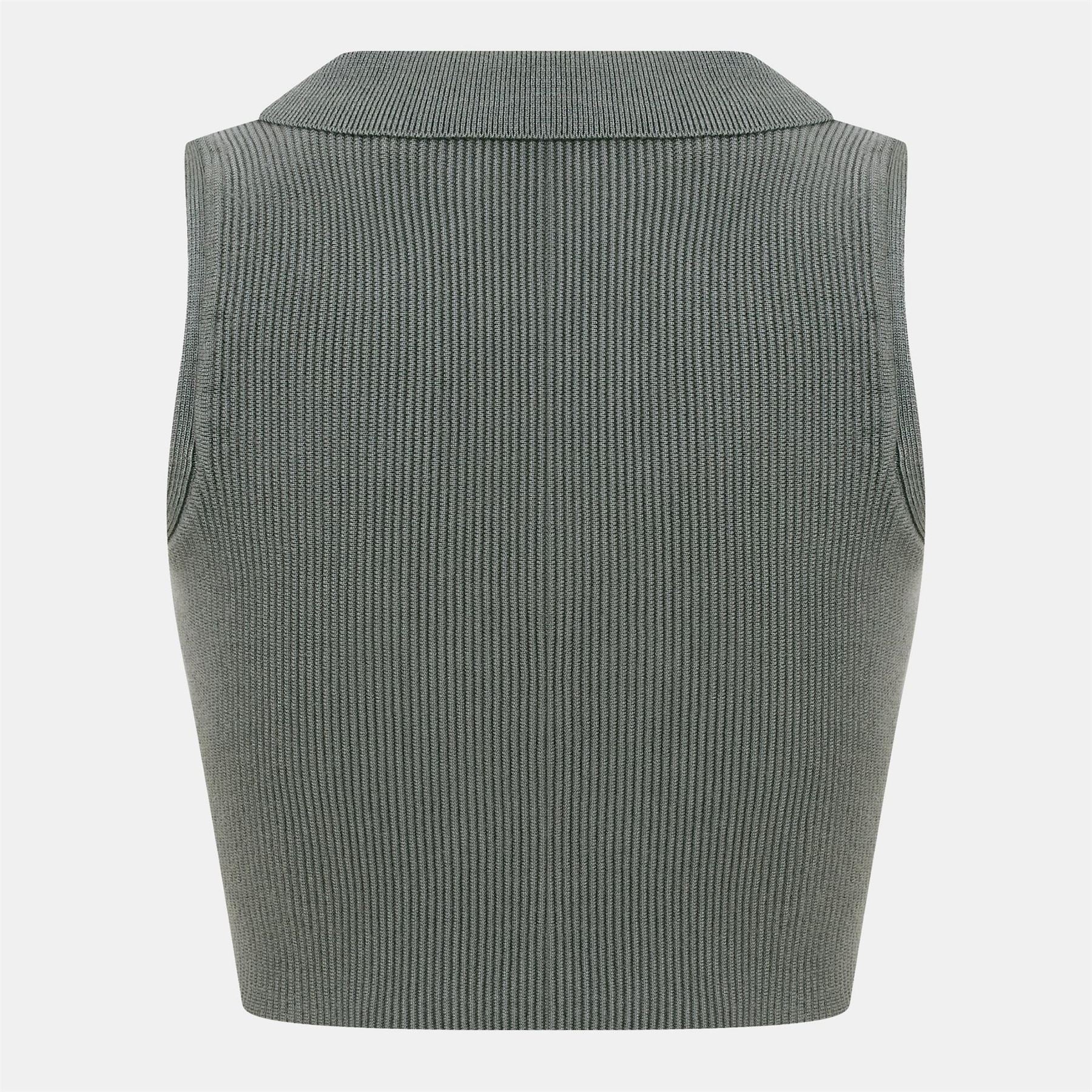 Jack Wills Knitted Polo Crop Top
