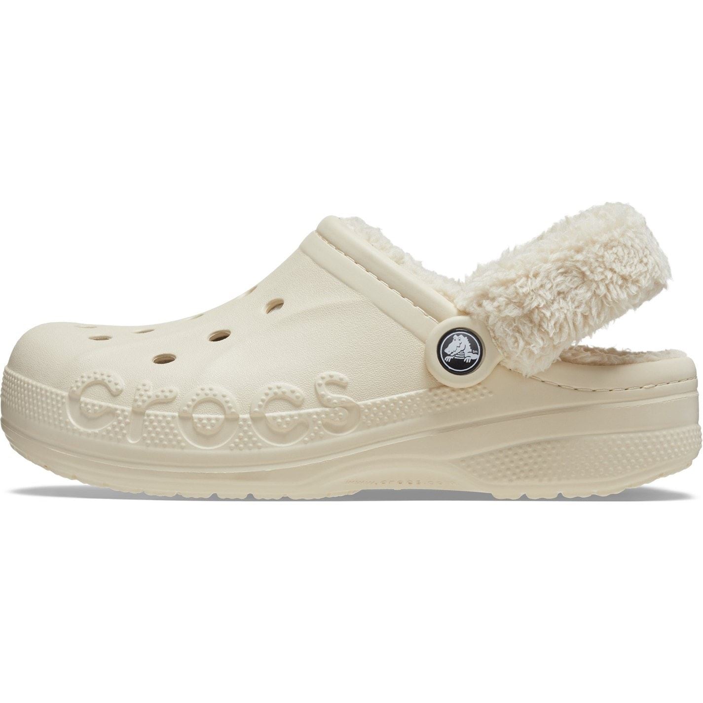 Crocs Baya Lined Fuzz Strap Closed Toe Clogs