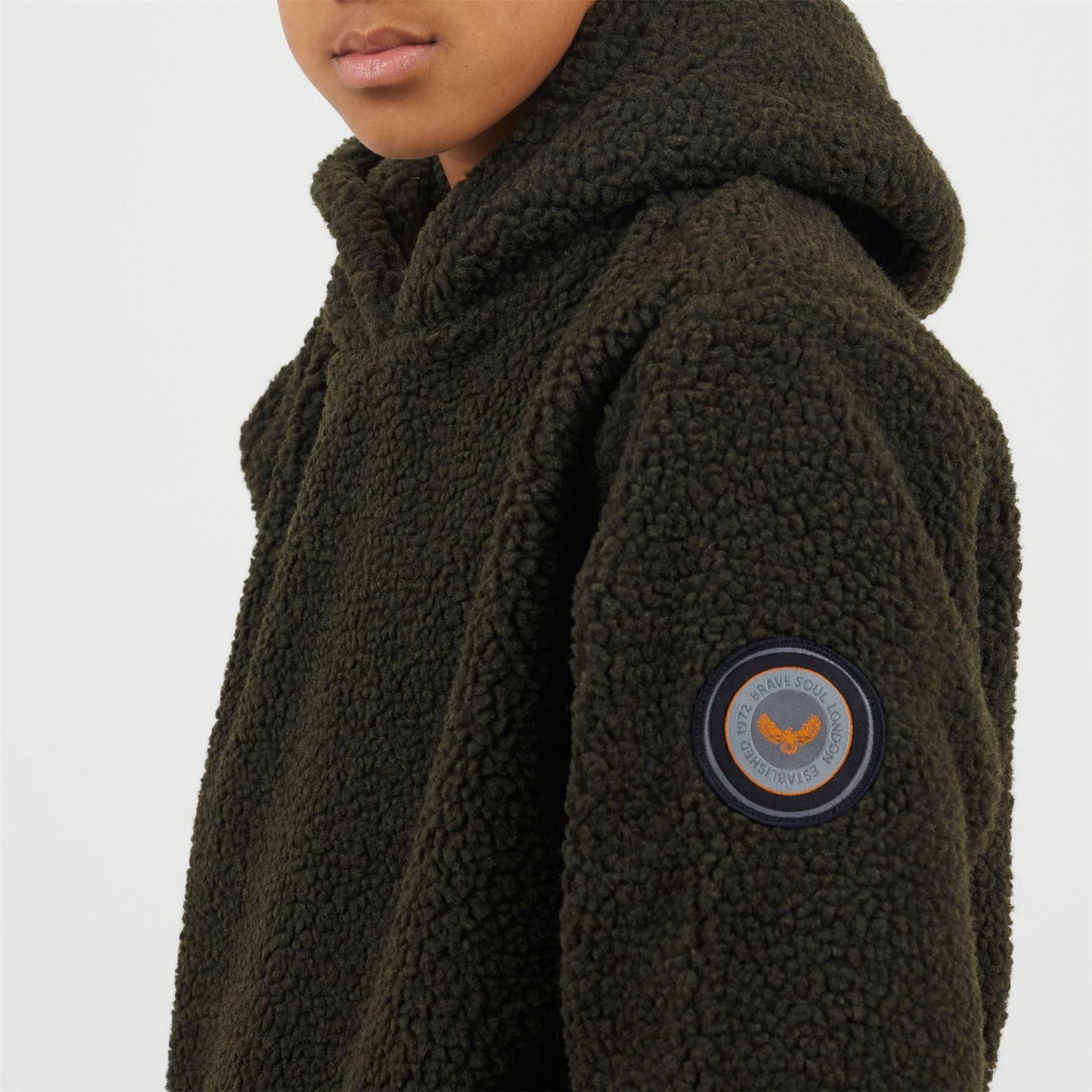 Brave Soul Kangaroo Pocket Hooded Long Sleeve Sweatshirt