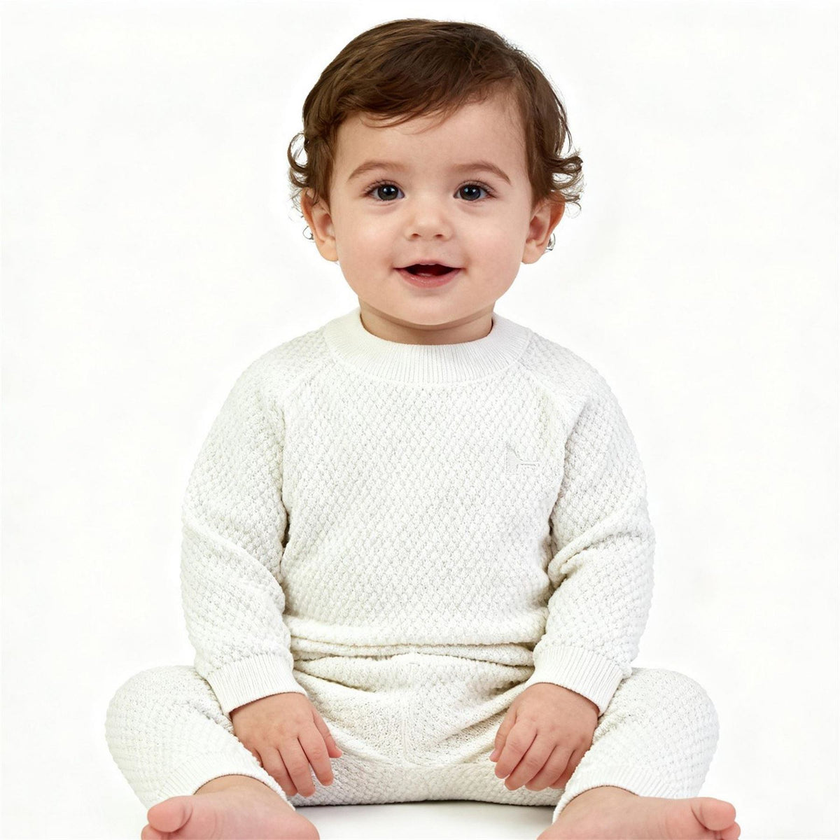 Jack Wills Pointelle Cotton Long Sleeve Pyjama Set