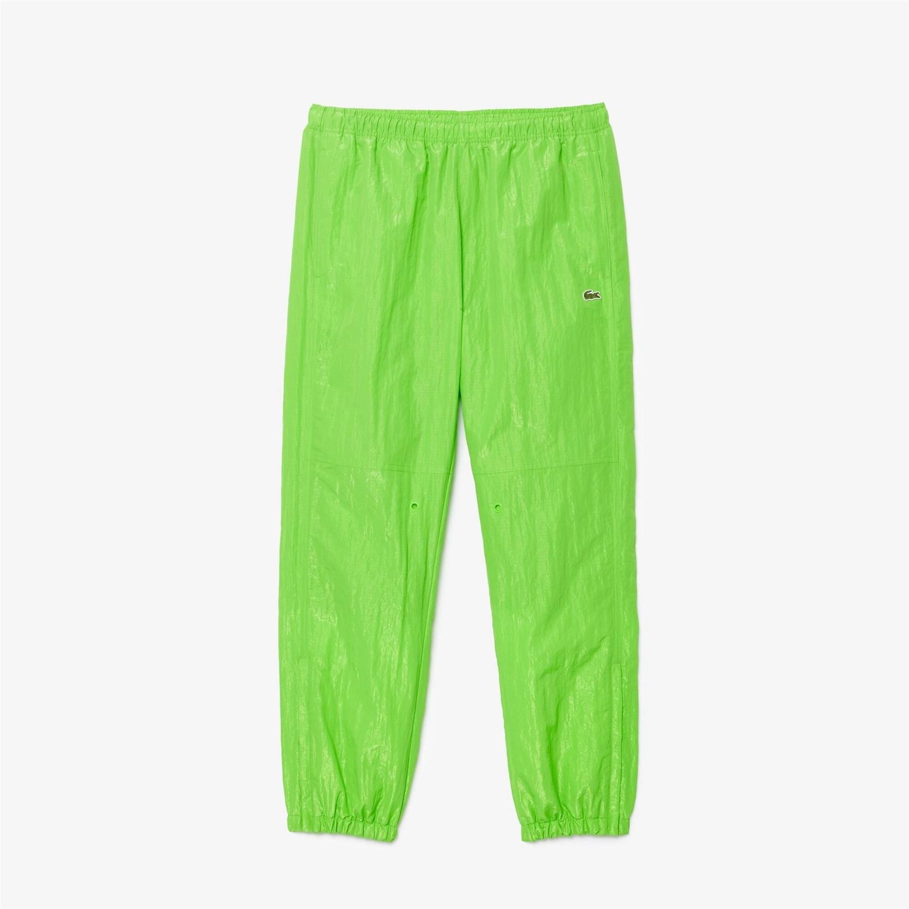 Lacoste Solid Patterned Straight Track Pants with Ankle Zips