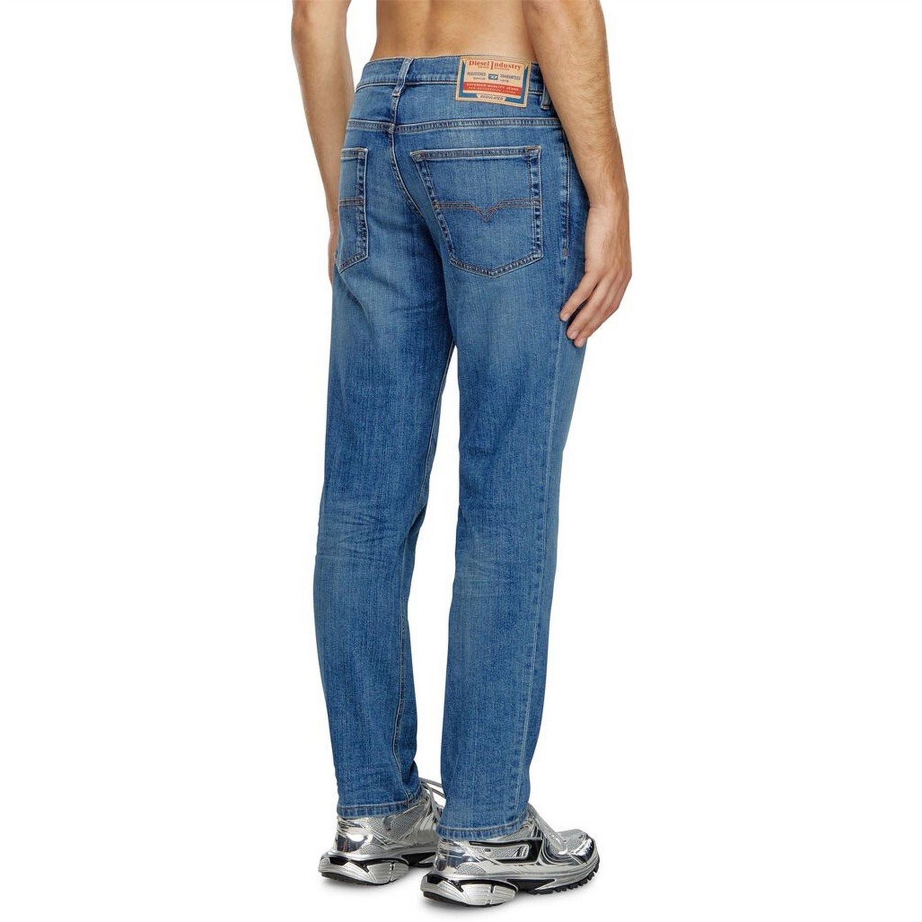 Diesel Five Pocket Tapered Fit Jeans