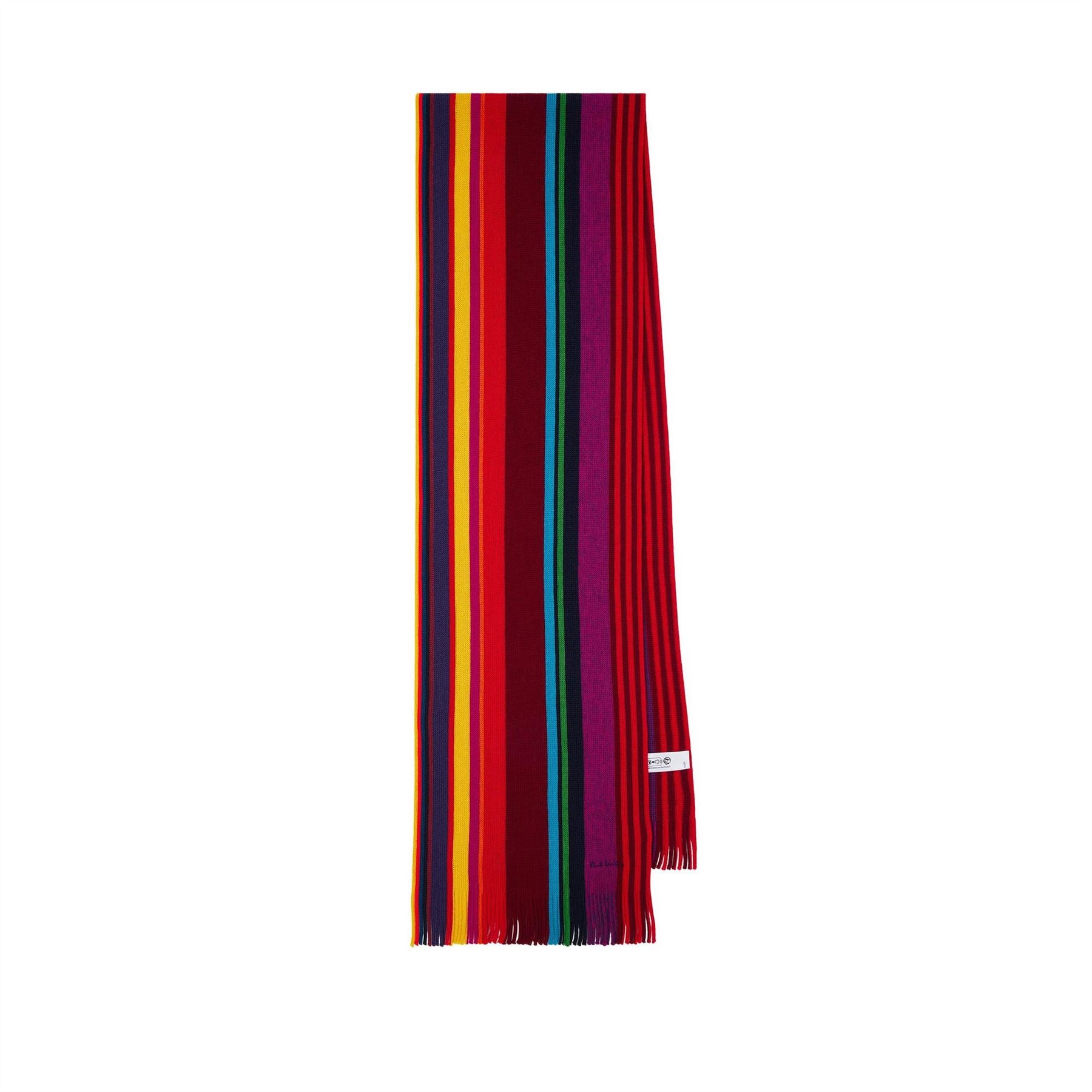 Paul Smith Twisted Stripe Wool Knitted Scarf