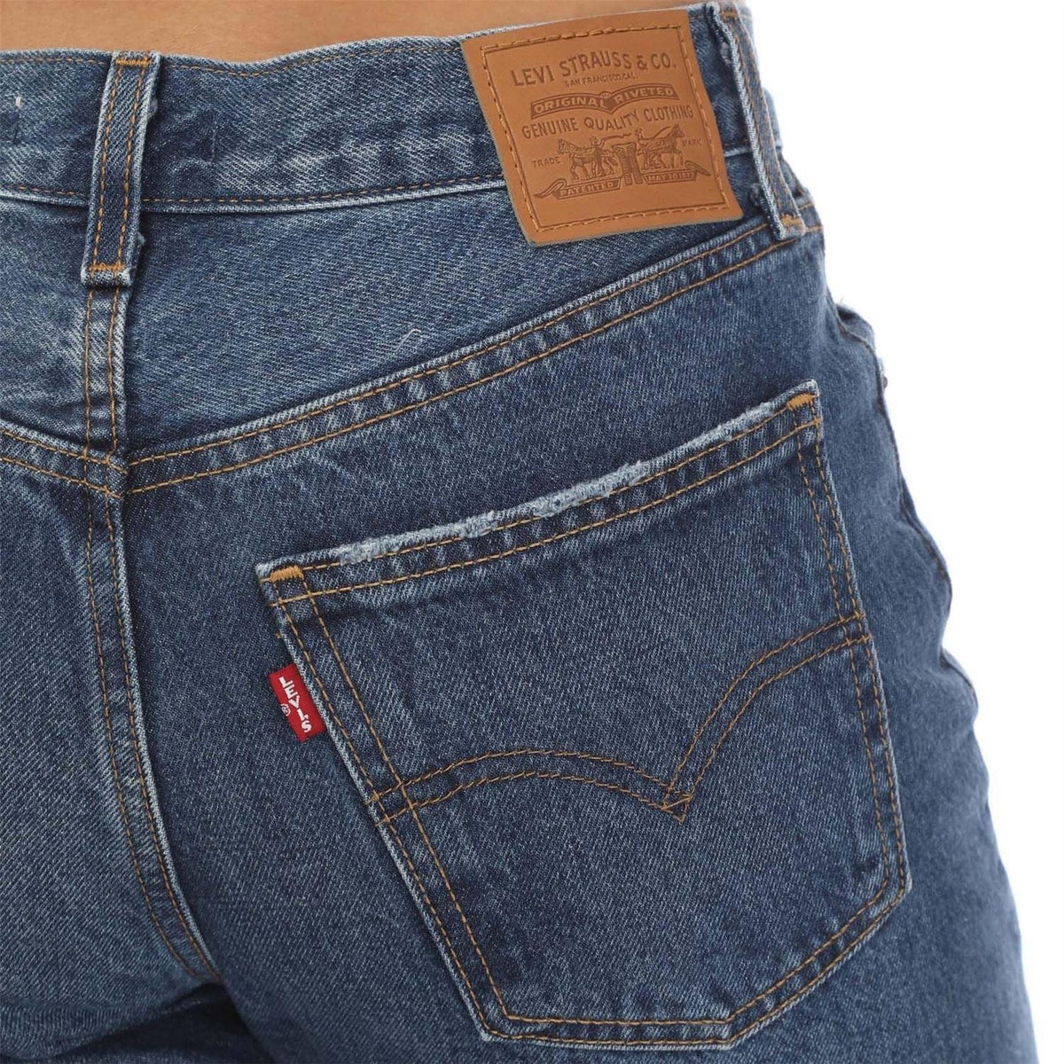 Levis Womens Middy Straight Idle Time Leg Jeans