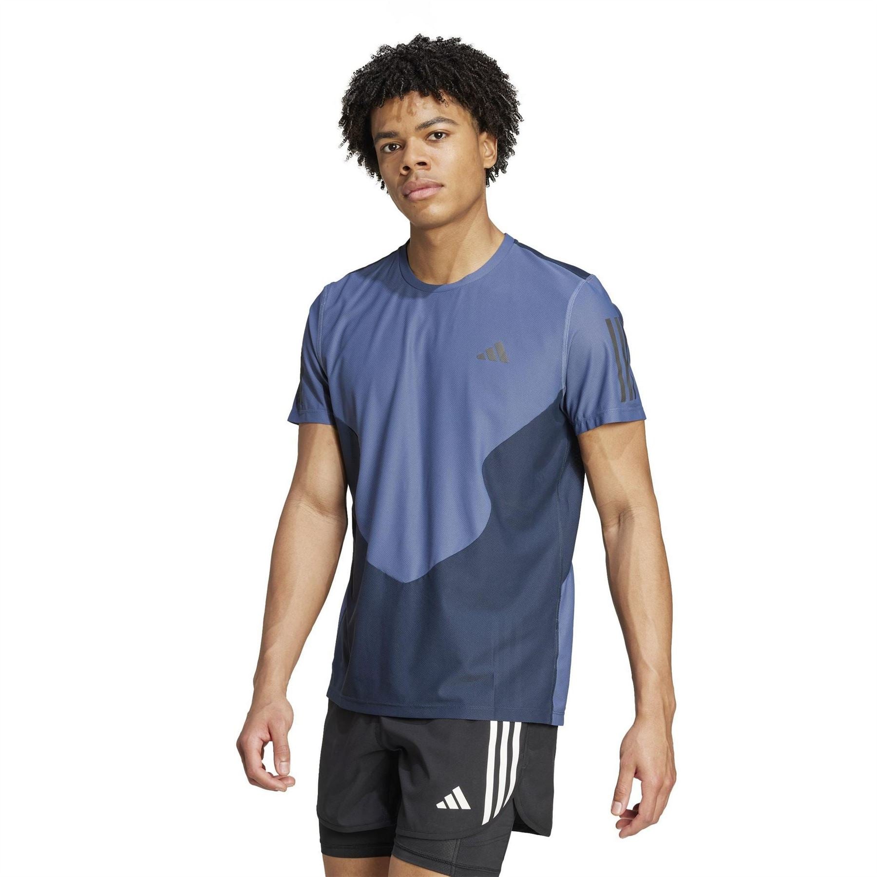 adidas Mens Own The Run Colourblock Aeroready T-Shirt
