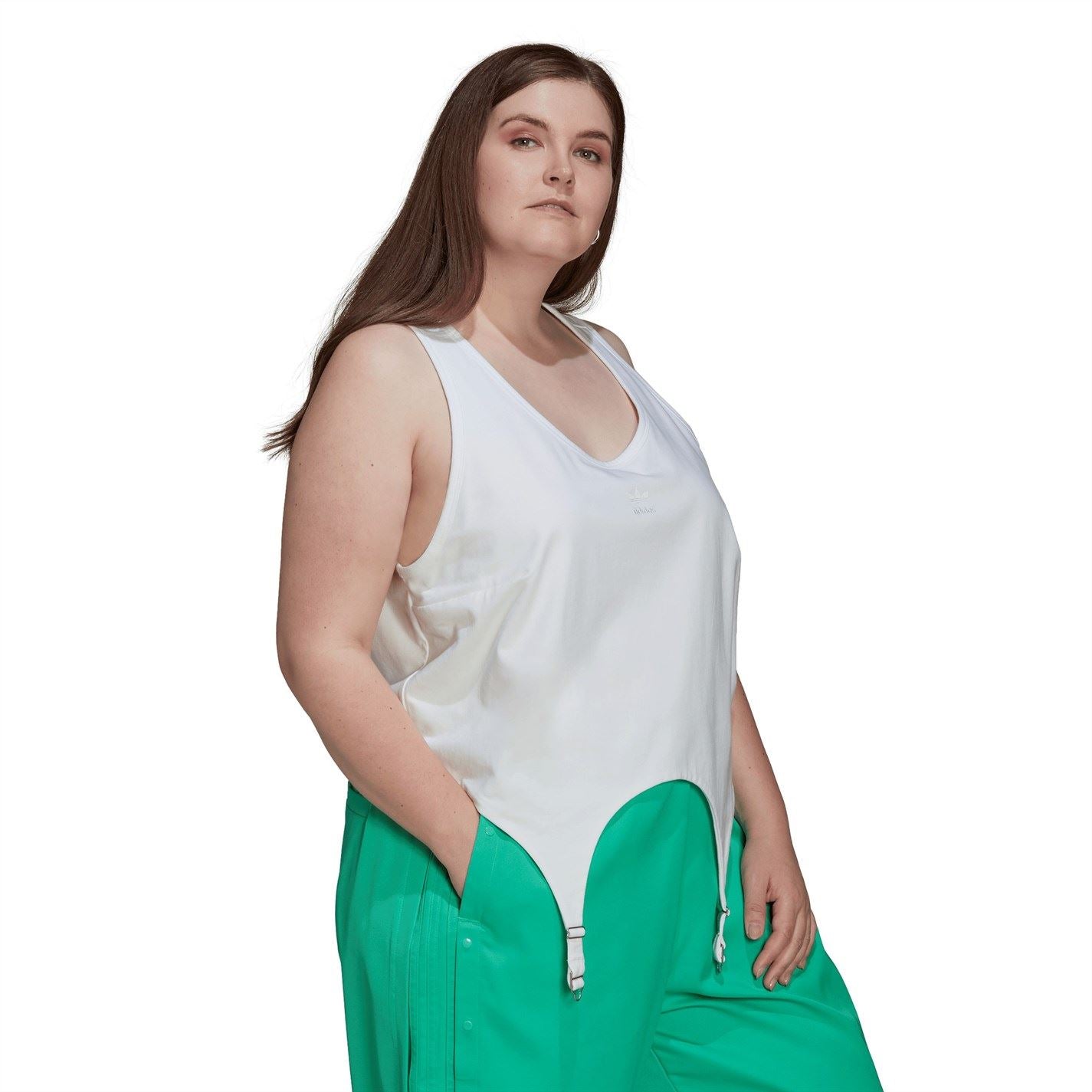 adidas Originals Cropped Scoop Neck Relaxed Fit Tank