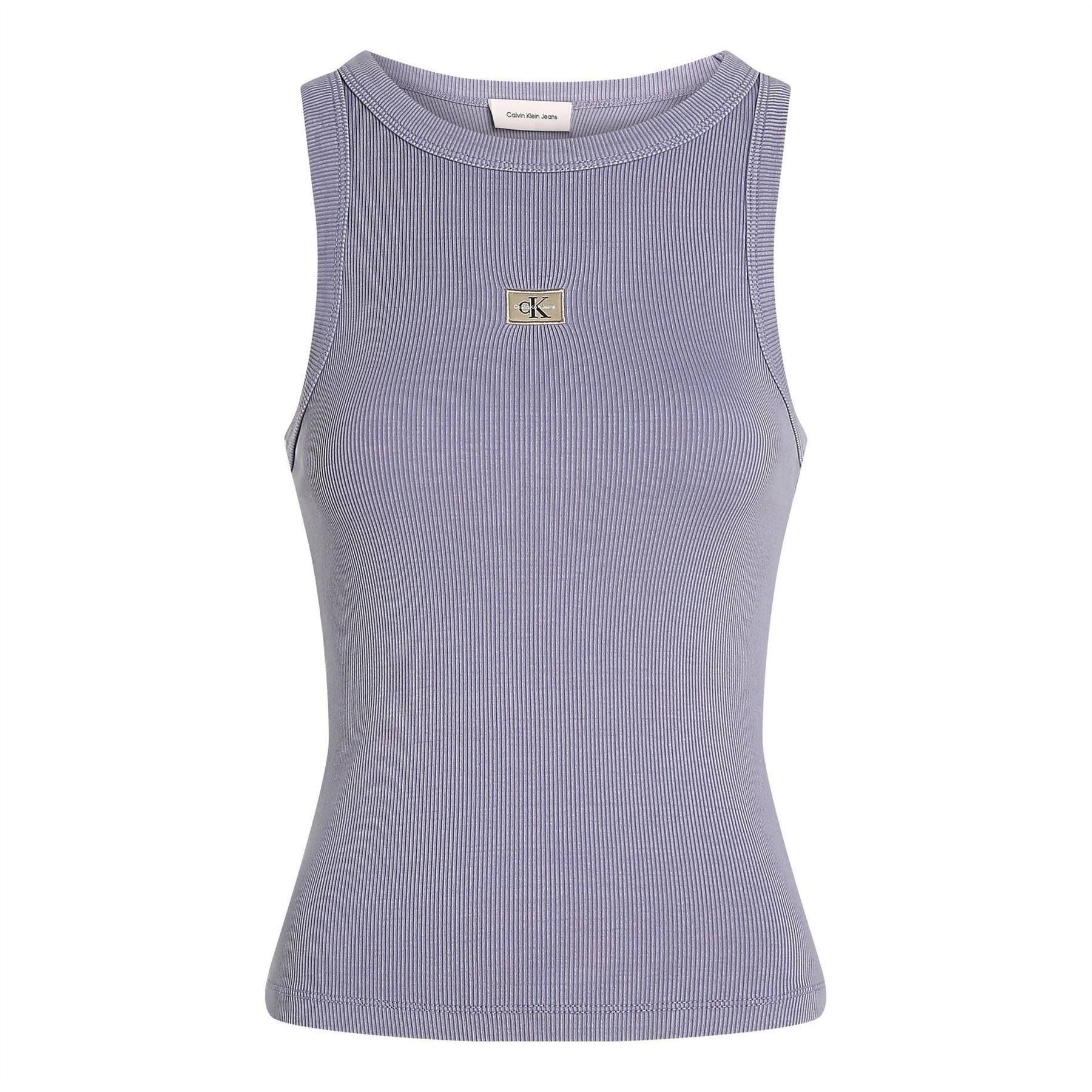 Calvin Klein Jeans Slim Fit Woven Label Rib Tank