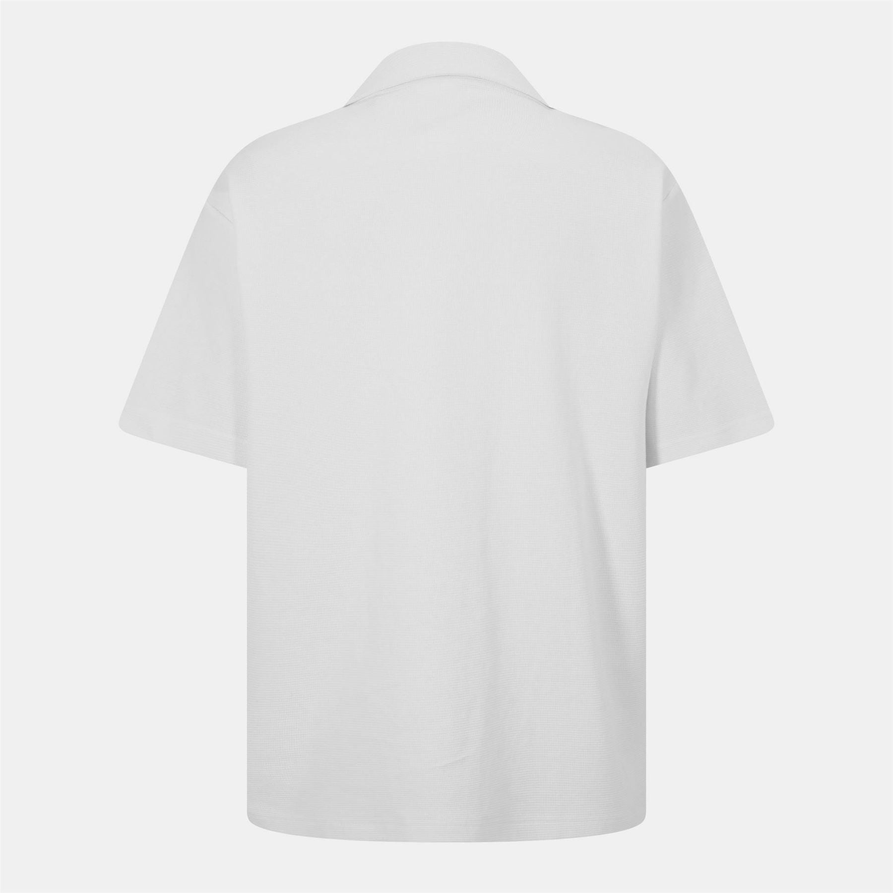 Boss Embroidered Waffle Bowling Shirt