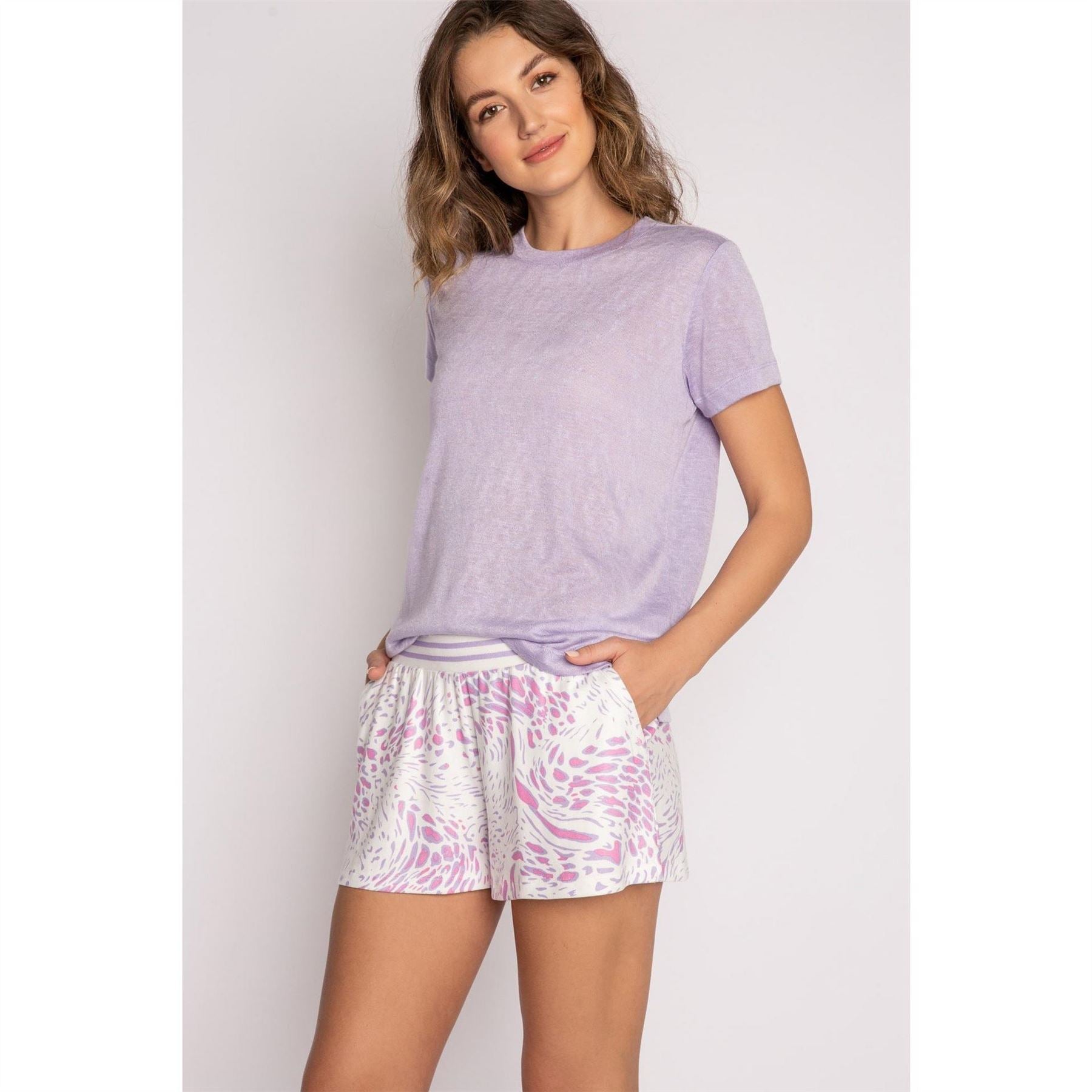 PJ Salvage Salvage Wild Lavender Shorts