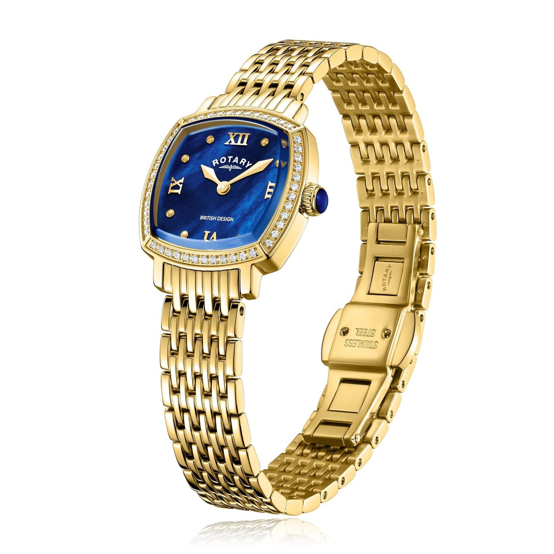 Rotary Traditional Yellow Gold Bracelet Analogue Watch