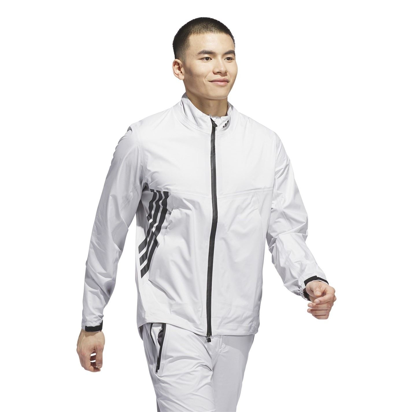 adidas Solid Patterned Full Zipper Running Jacket