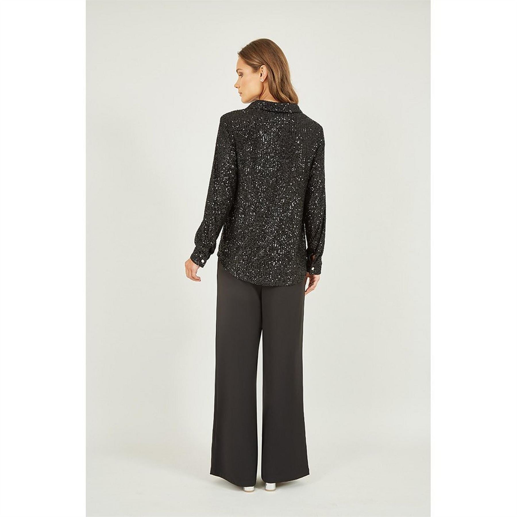 Yumi Sequin Long Sleeve Regular Fit Shirt