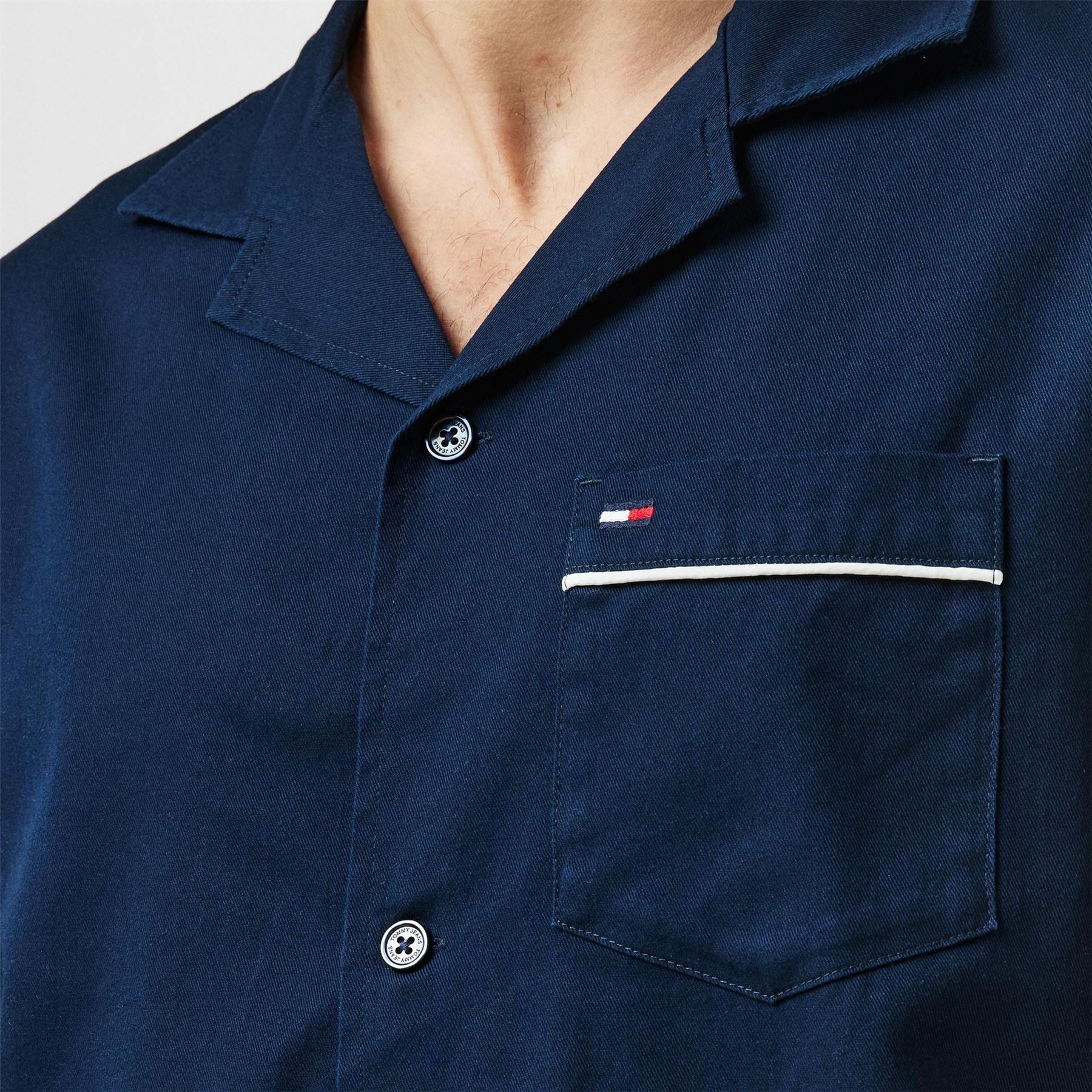 Tommy Jeans Regular Fit Camp Collar Short Sleeve Shirt
