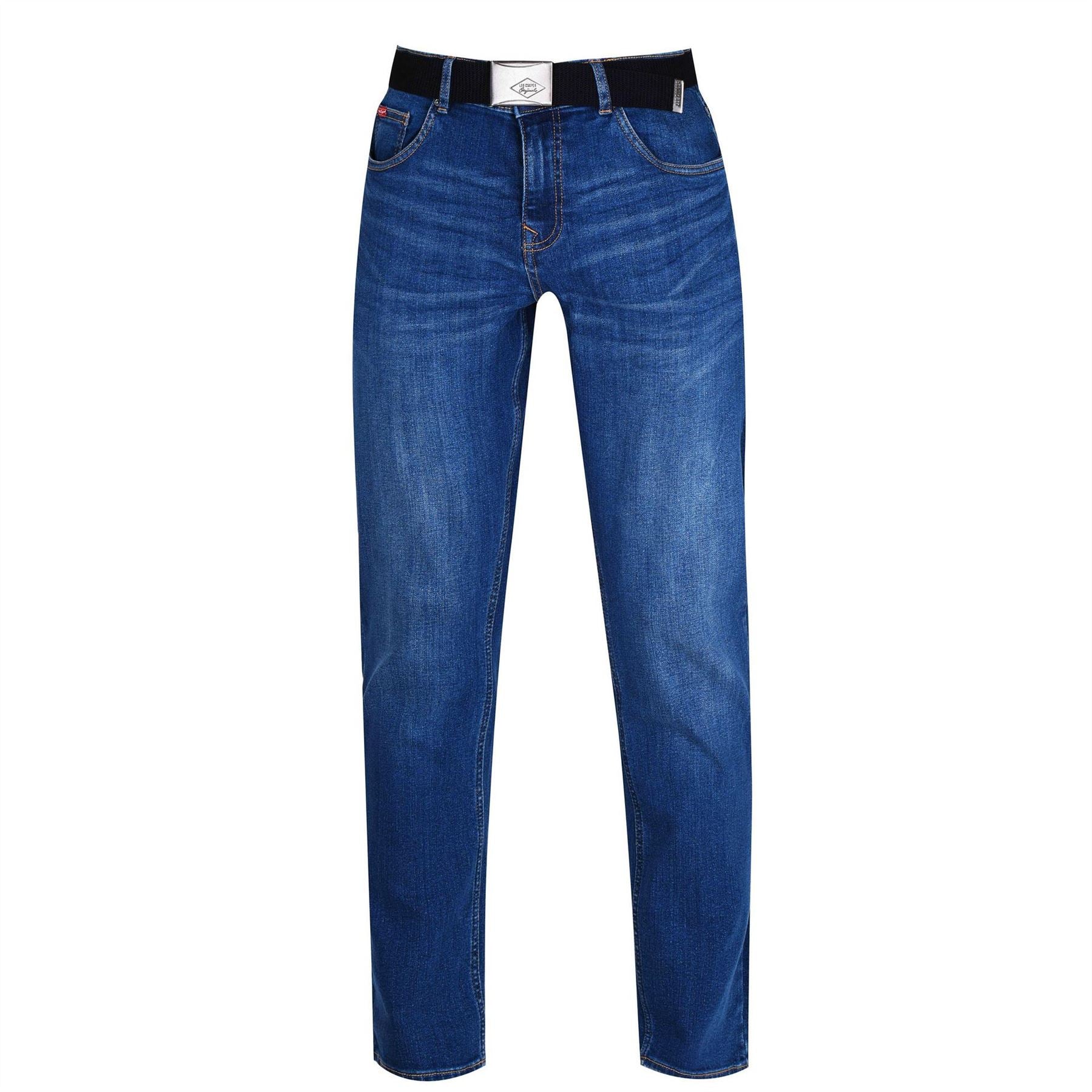 Lee Cooper Mens Belted Jeans