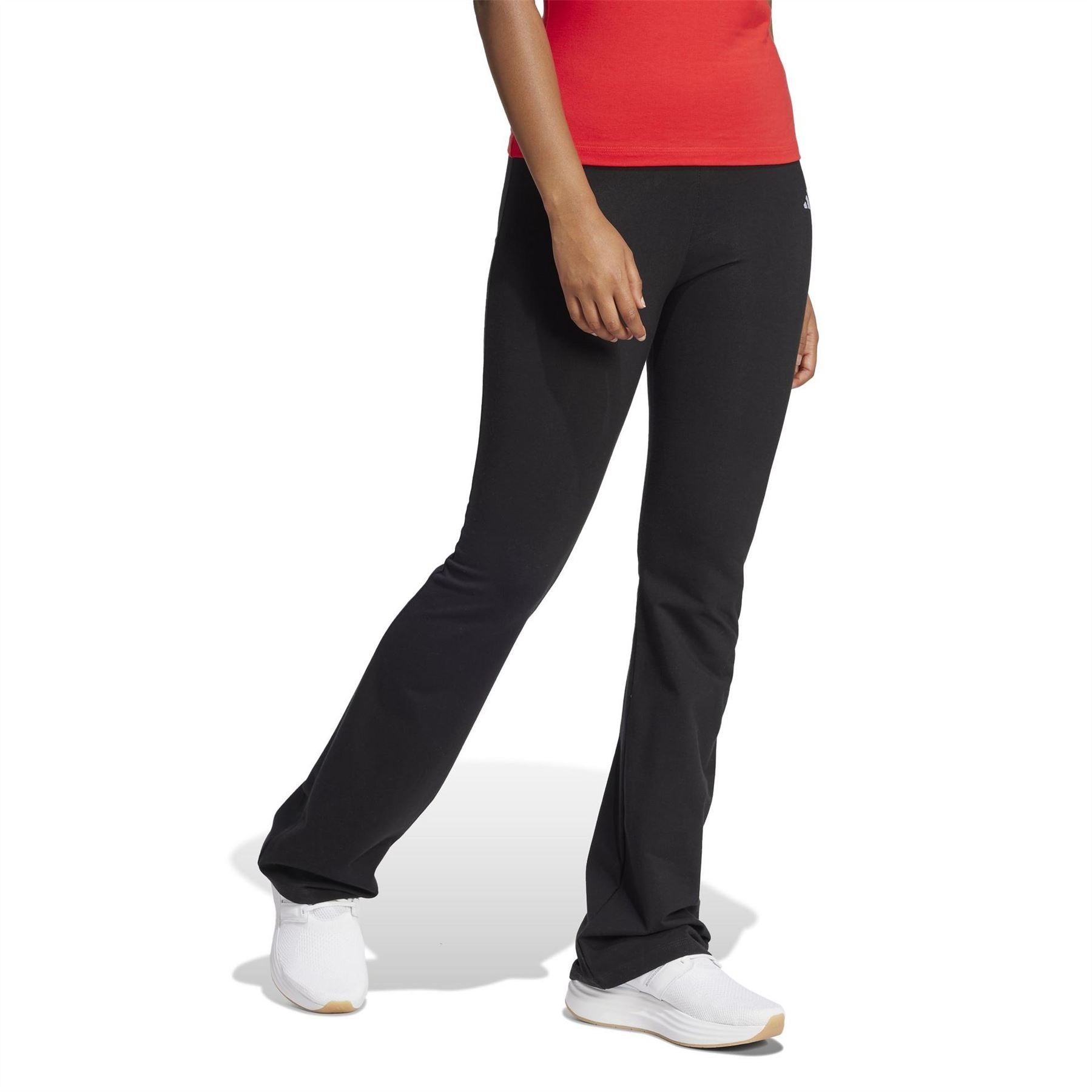 adidas Womens Small Logo Flared Leggings