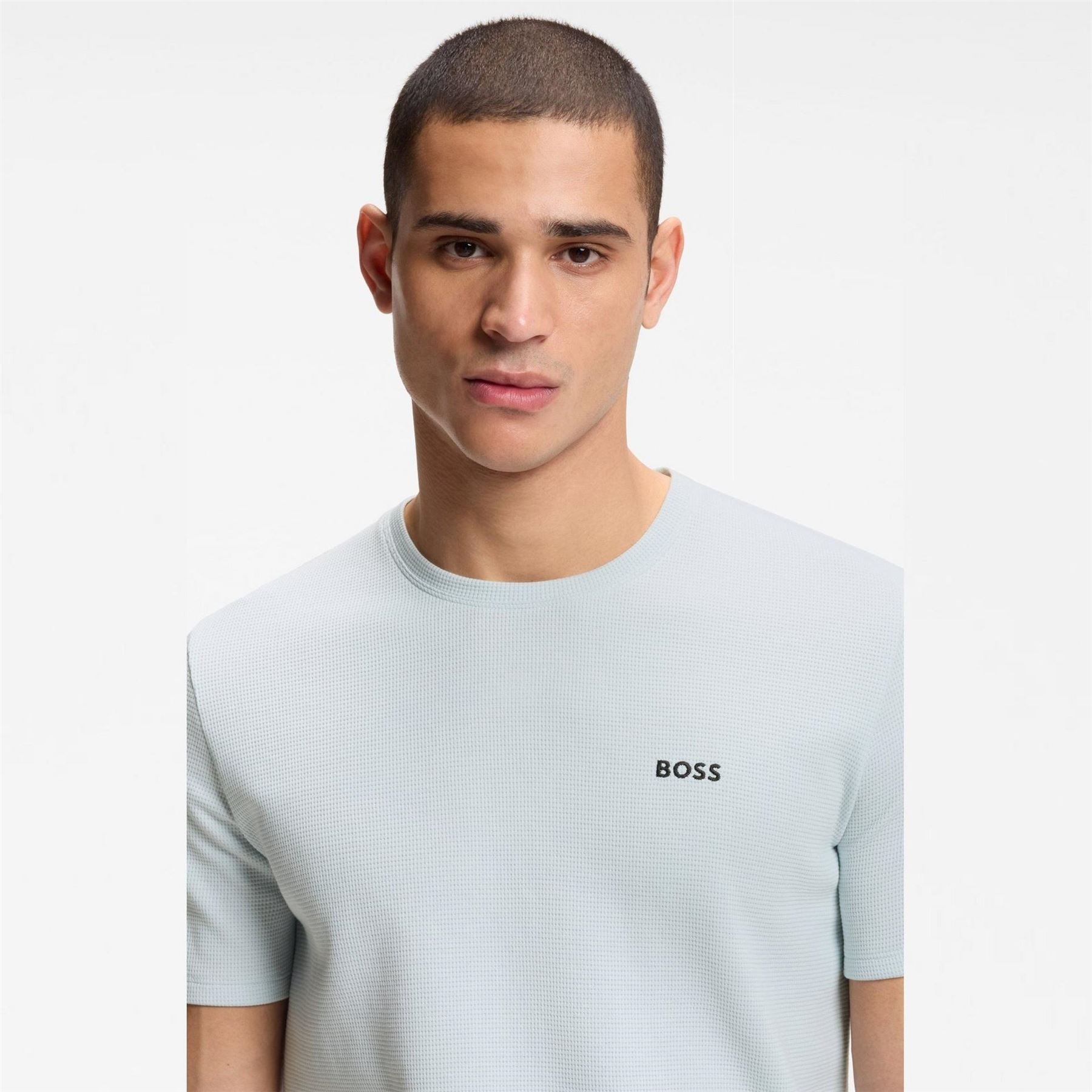 Boss BOSS Bodywear Waffle T Shirt with Structured Design