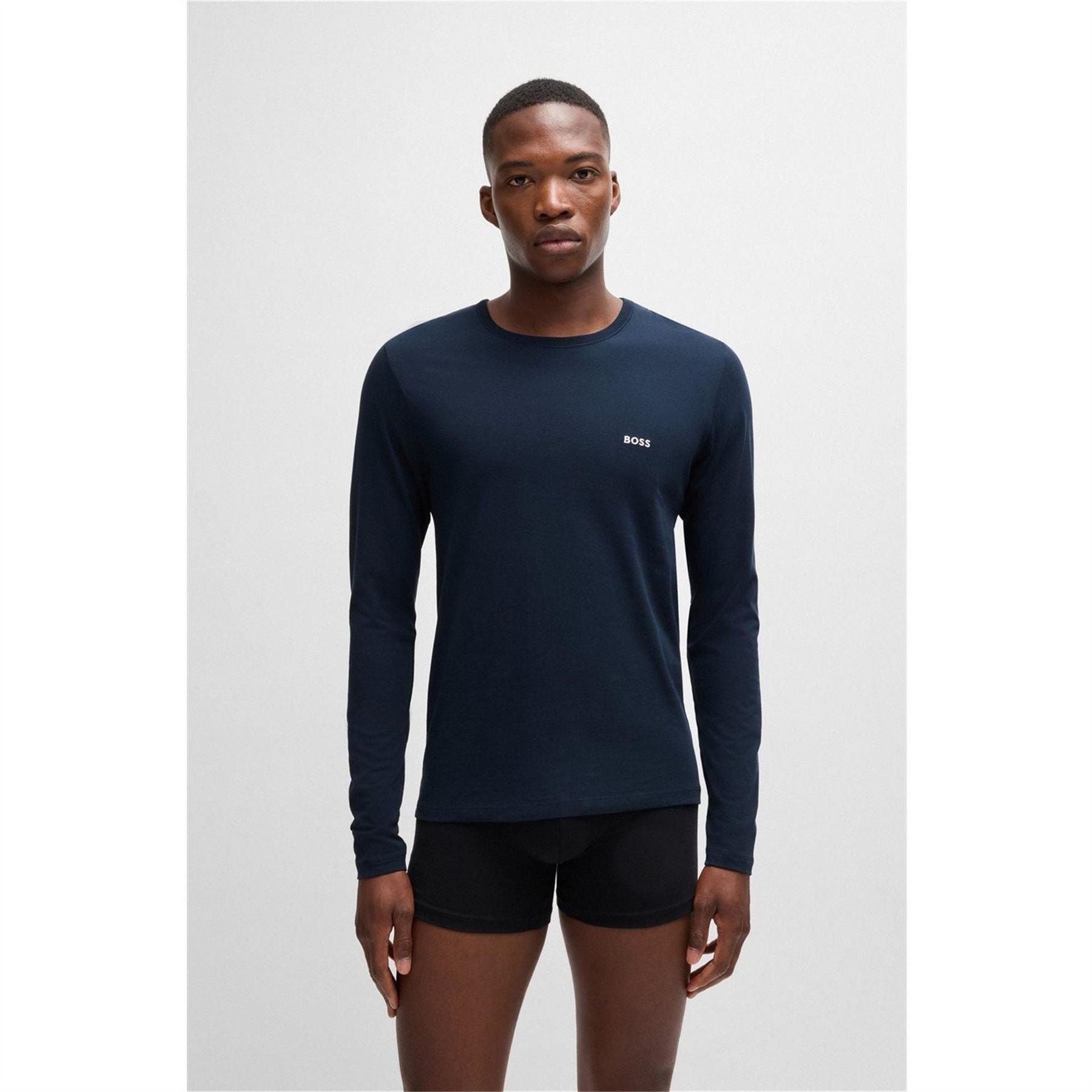 Boss 3 Pack Crew Neck Long Sleeve Regular Fit T-Shirt