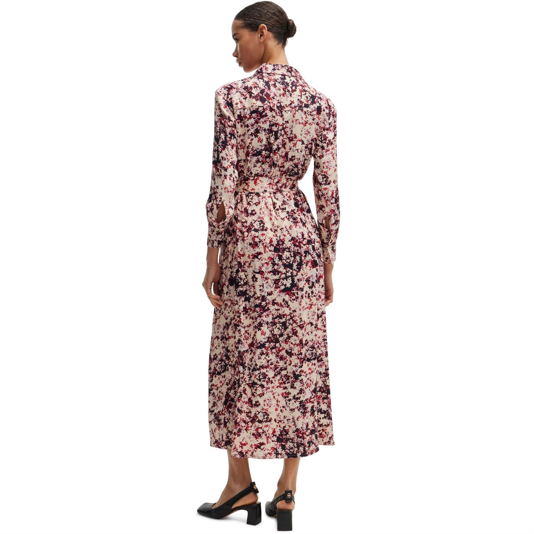 Boss Davivio3 Long Sleeve Midi Shirt Dress