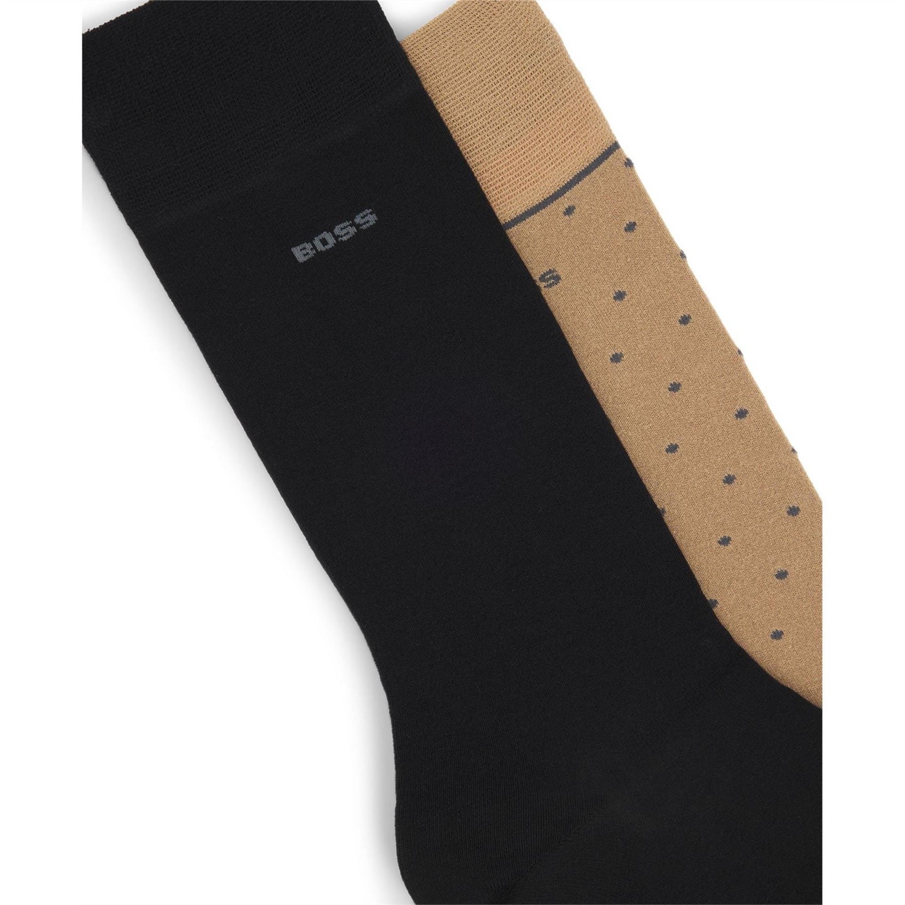 Boss 2 Pack Dots Bamboo Crew Socks