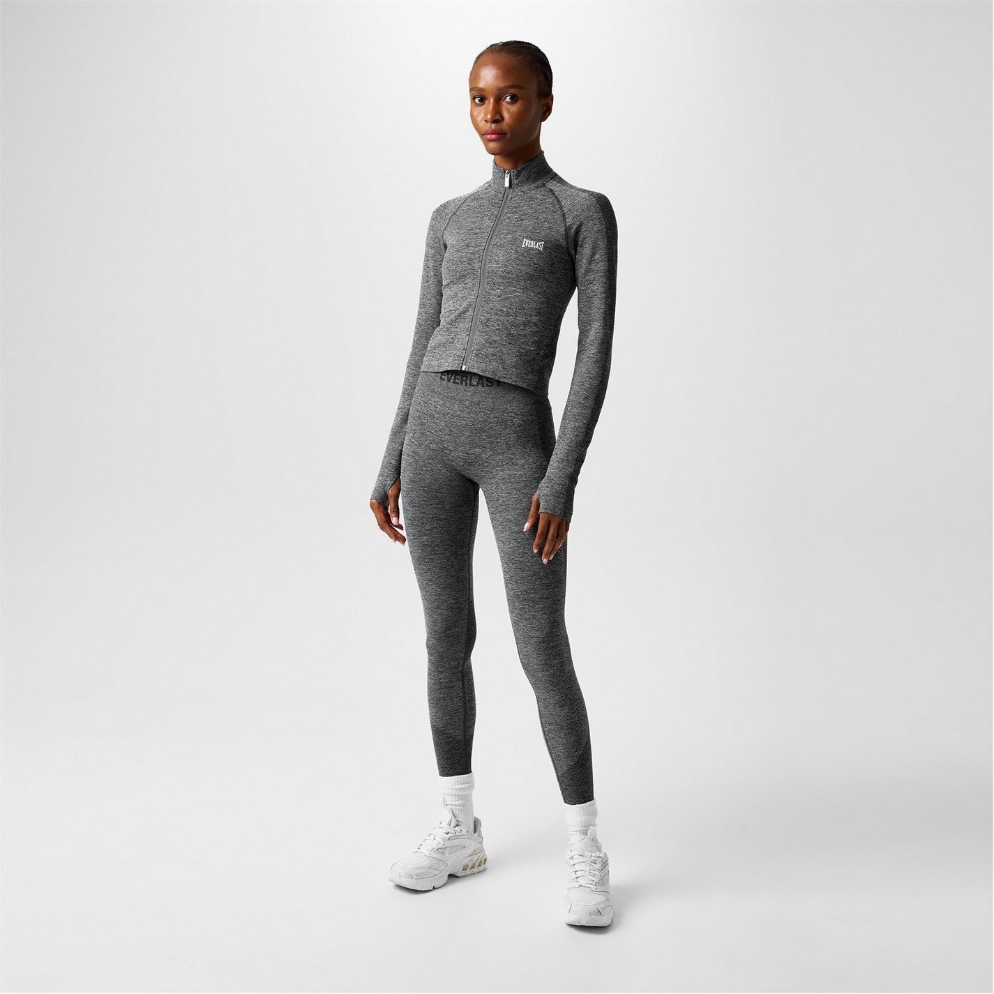 Everlast Seamless Cropped High Neck Slim Fit T-Shirt