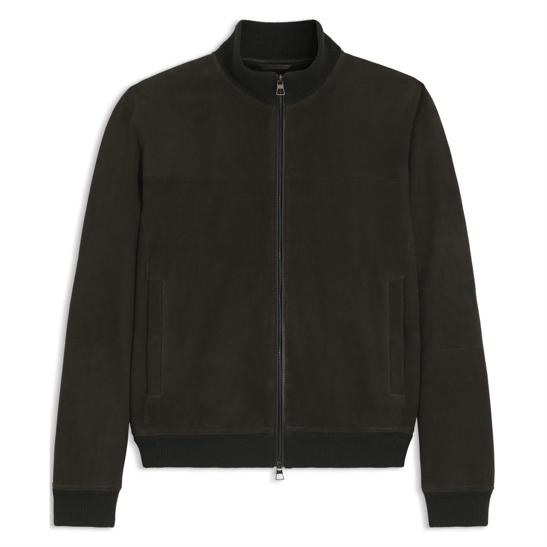 Boss BOSS x BECKHAM Shearling Long Sleeve Leather Jacket