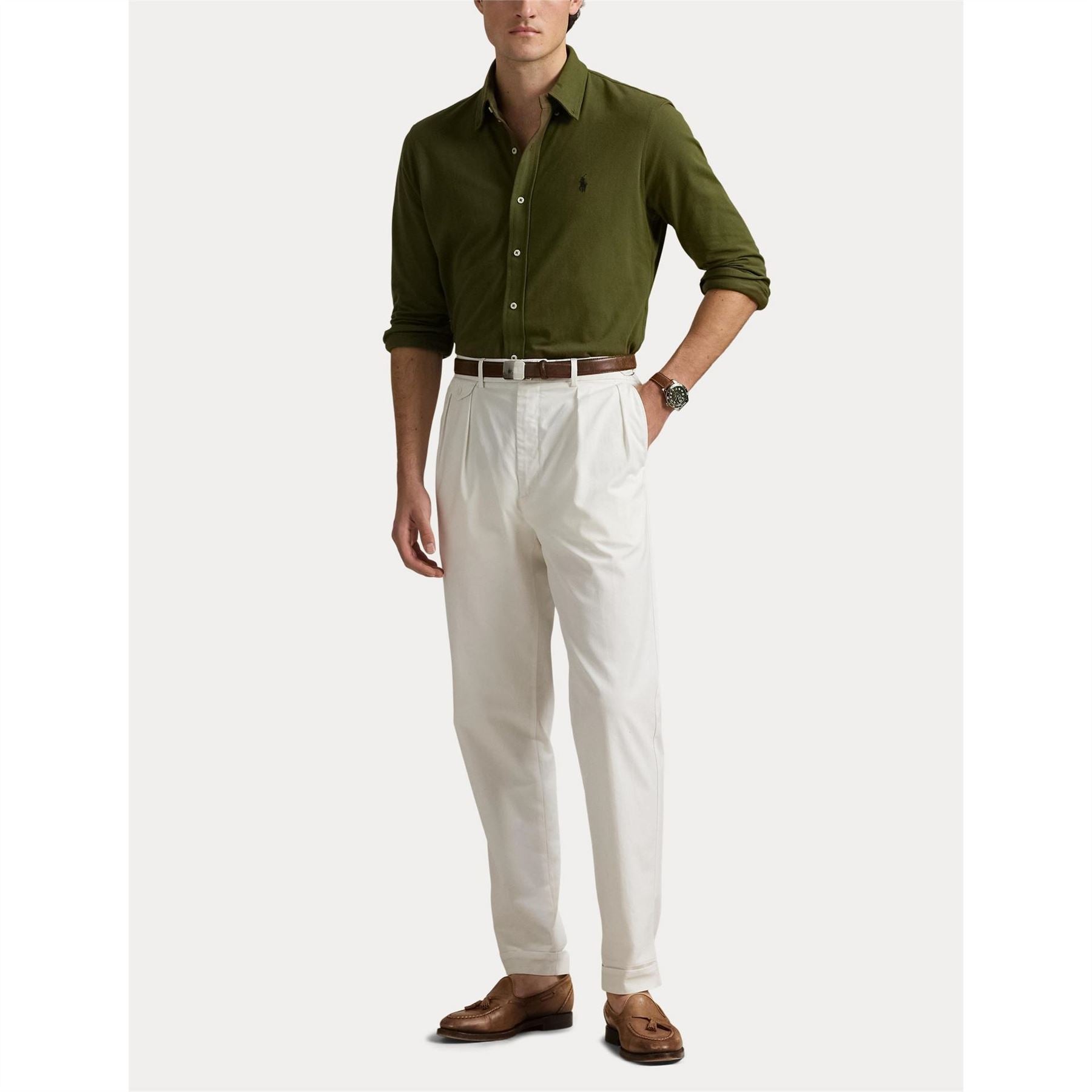 Polo Ralph Lauren Slim Fit Button Down Plain Shirt