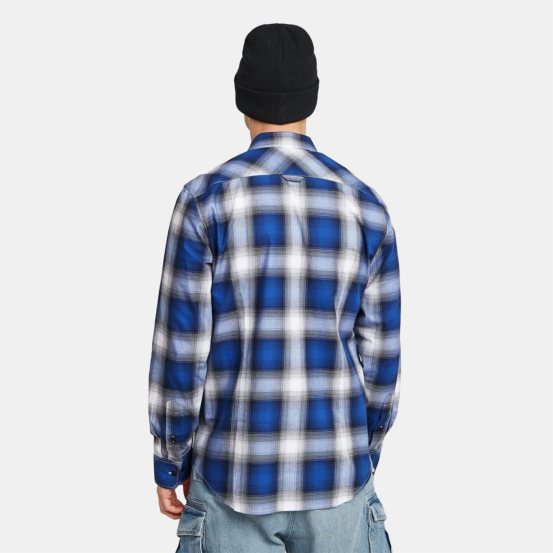 G Star Logo Badge Collared Neck Long Sleeve Shirt